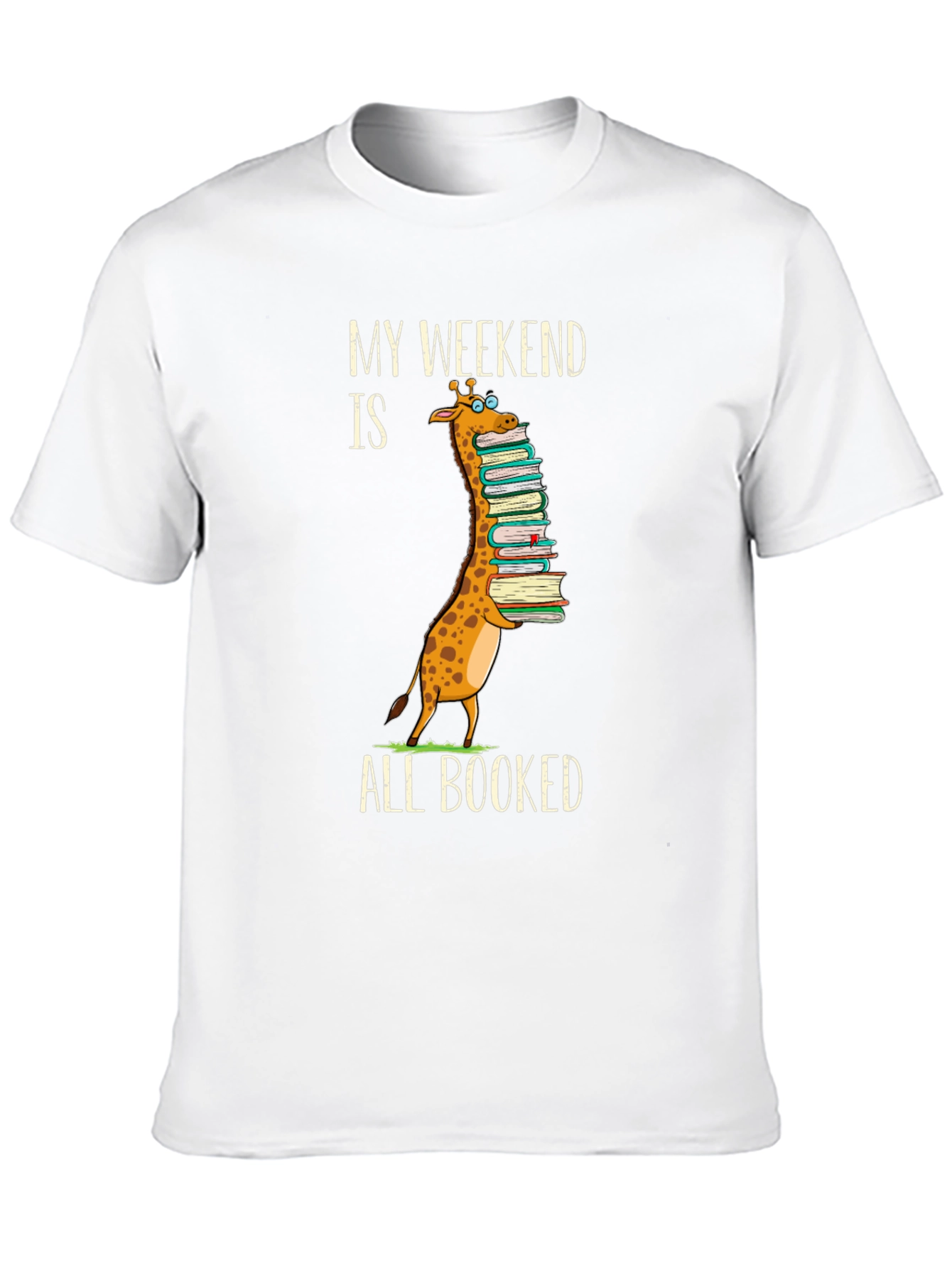 Funny Giraffe Book Lover T-Shirt