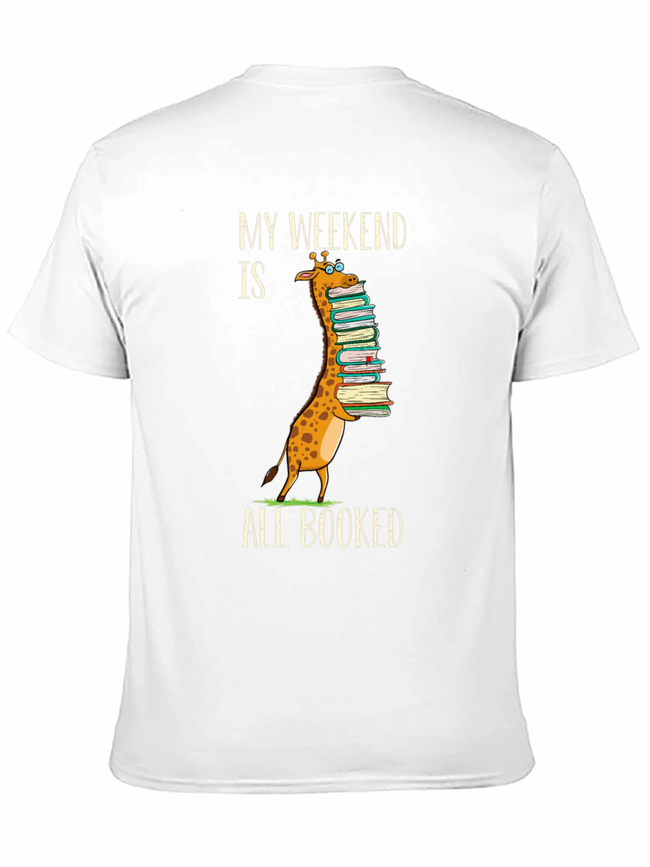 Funny Giraffe Book Lover T-Shirt