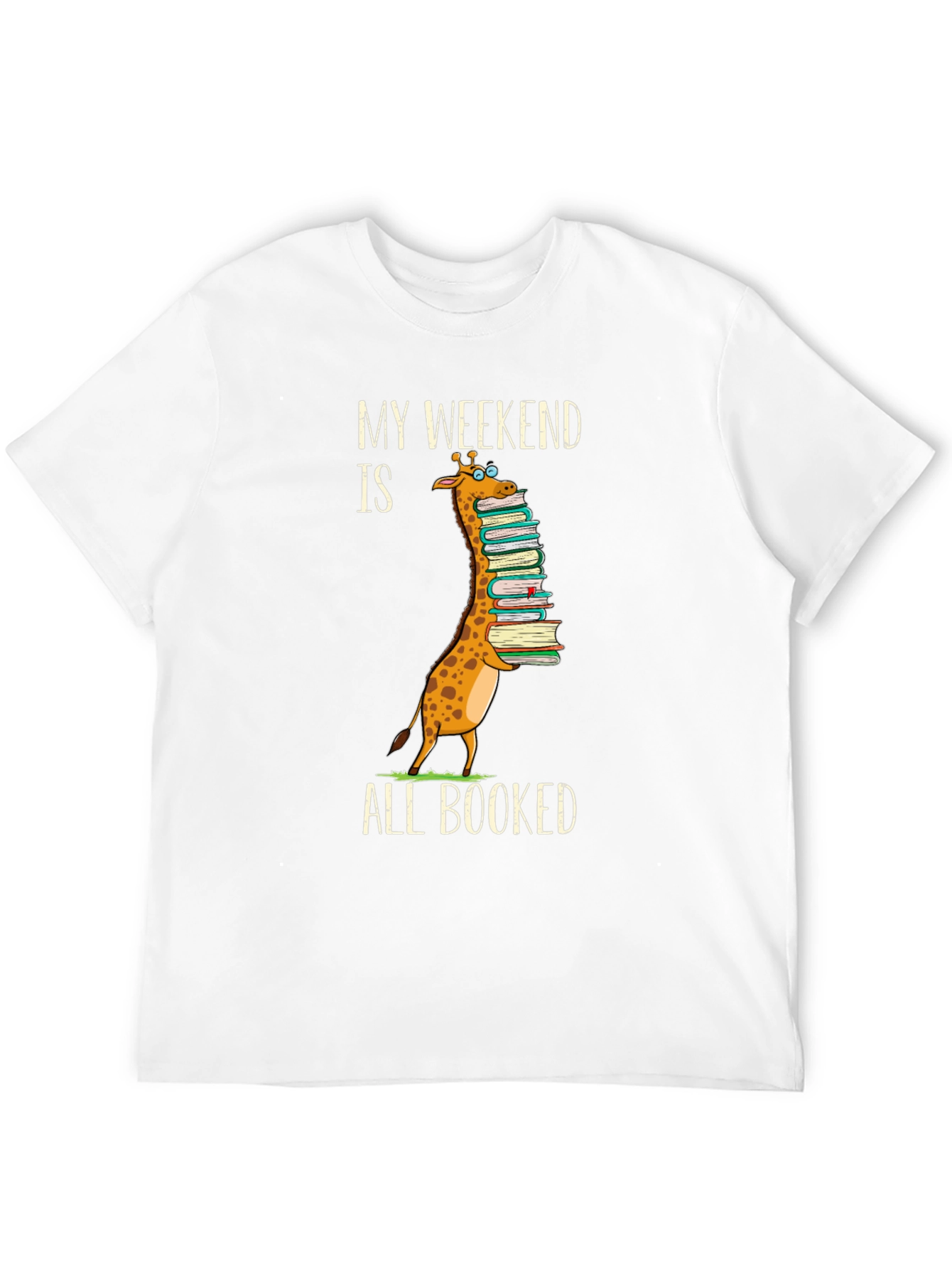 Funny Giraffe Book Lover T-Shirt