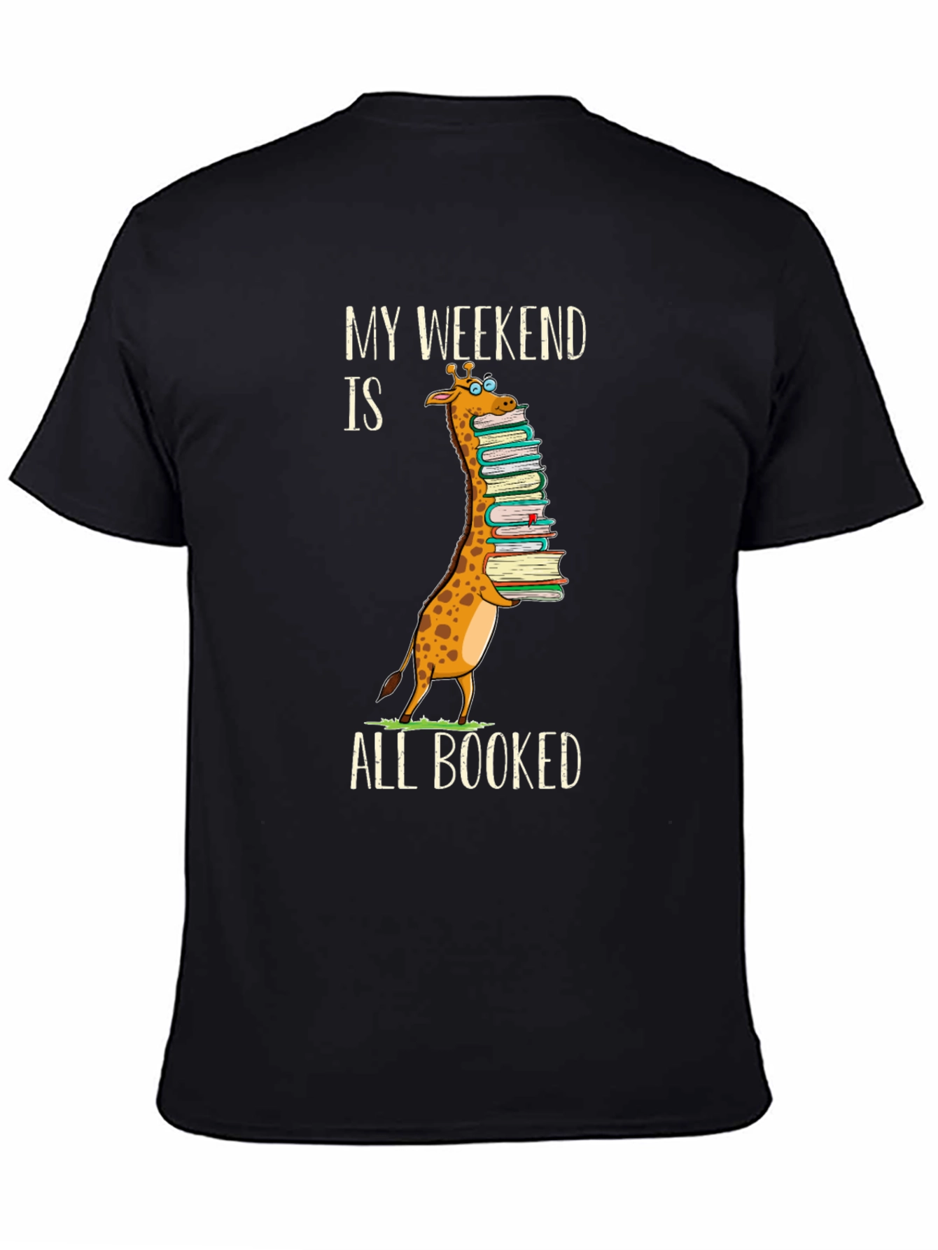 Funny Giraffe Book Lover T-Shirt