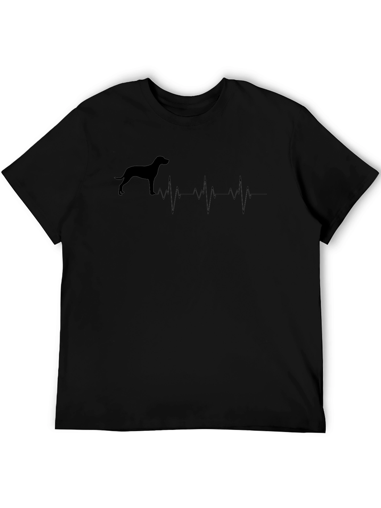 Dog Breed Heartbeat T-Shirt - Black