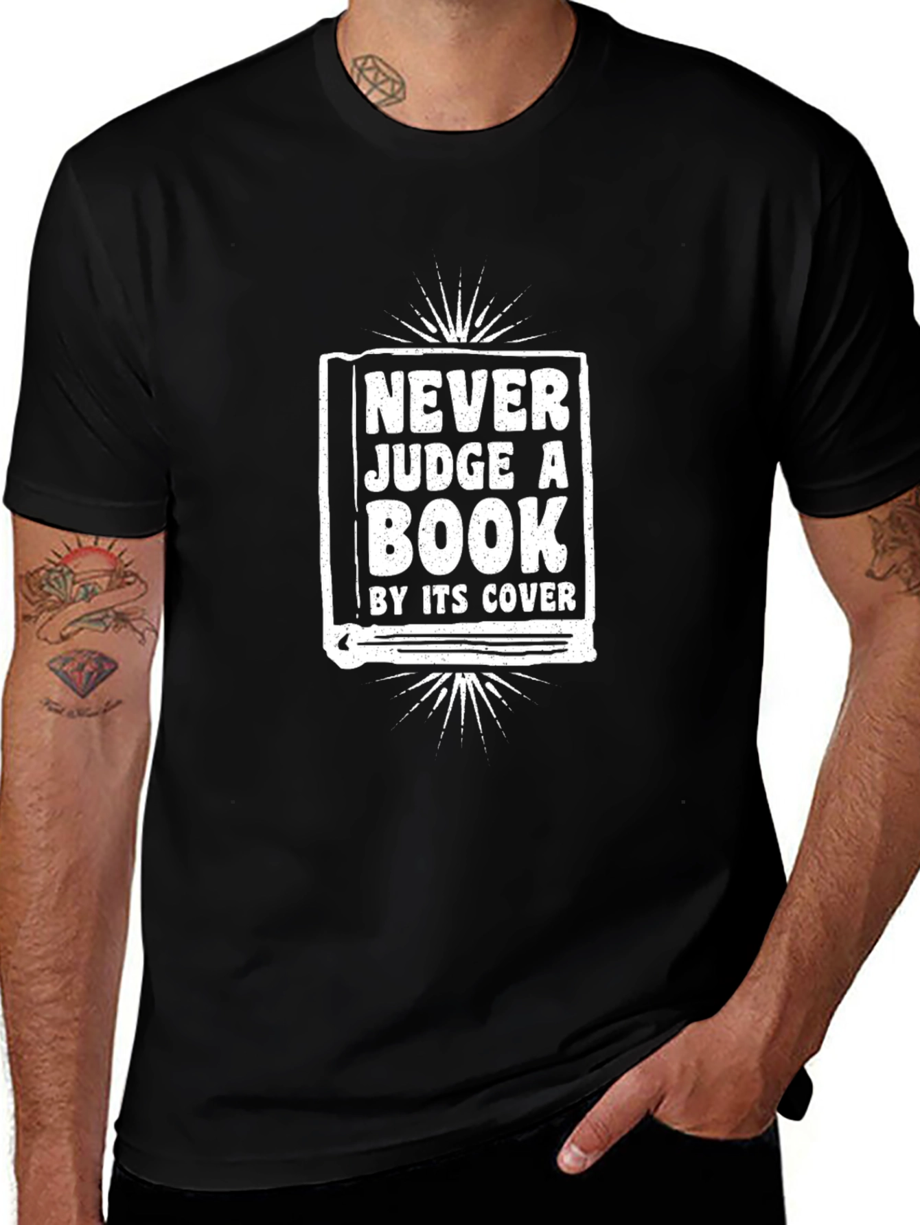 Never Judge A Book By Its Cover Graphic T-Shirt