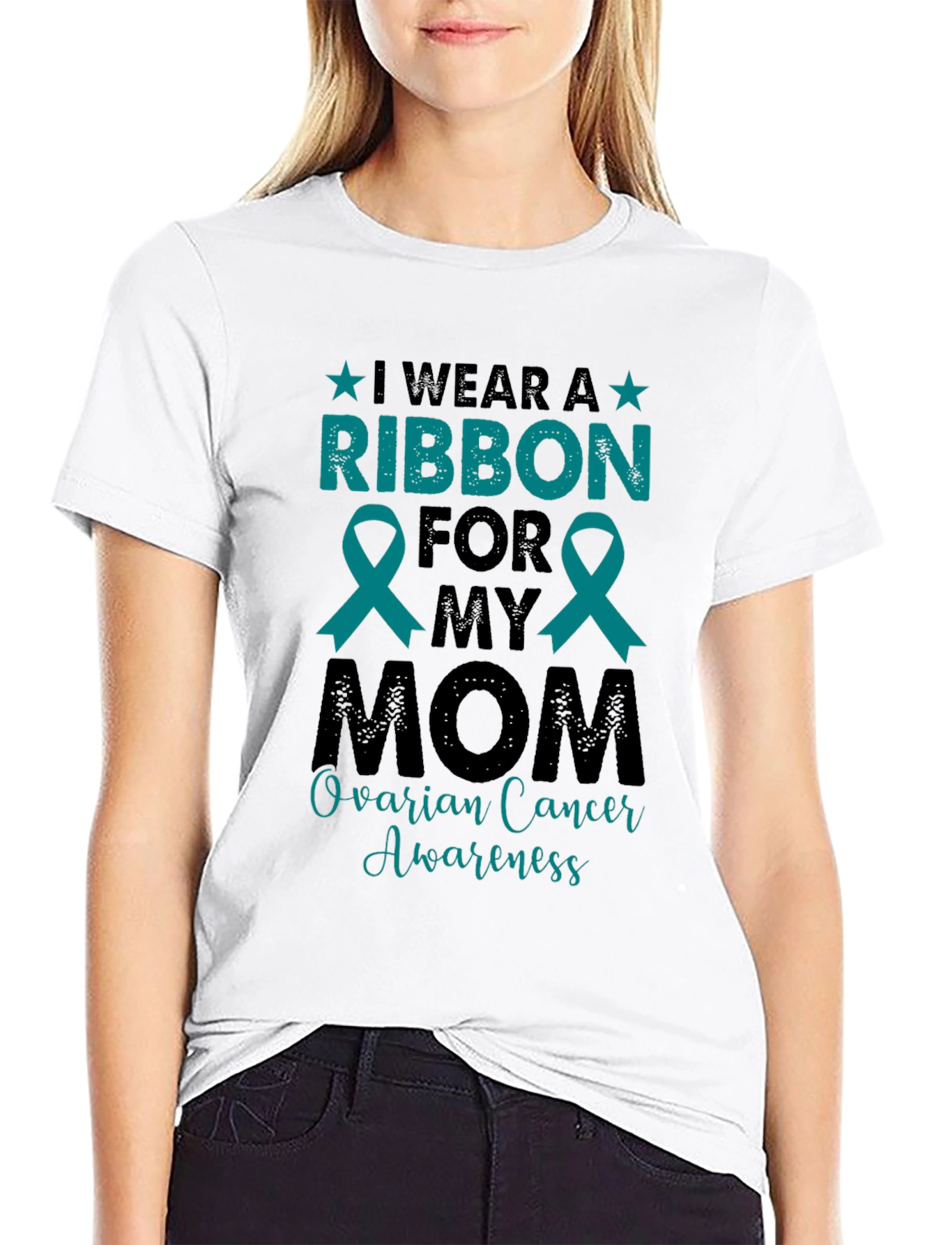 Ovarian Cancer Awareness Ribbon T-Shirt