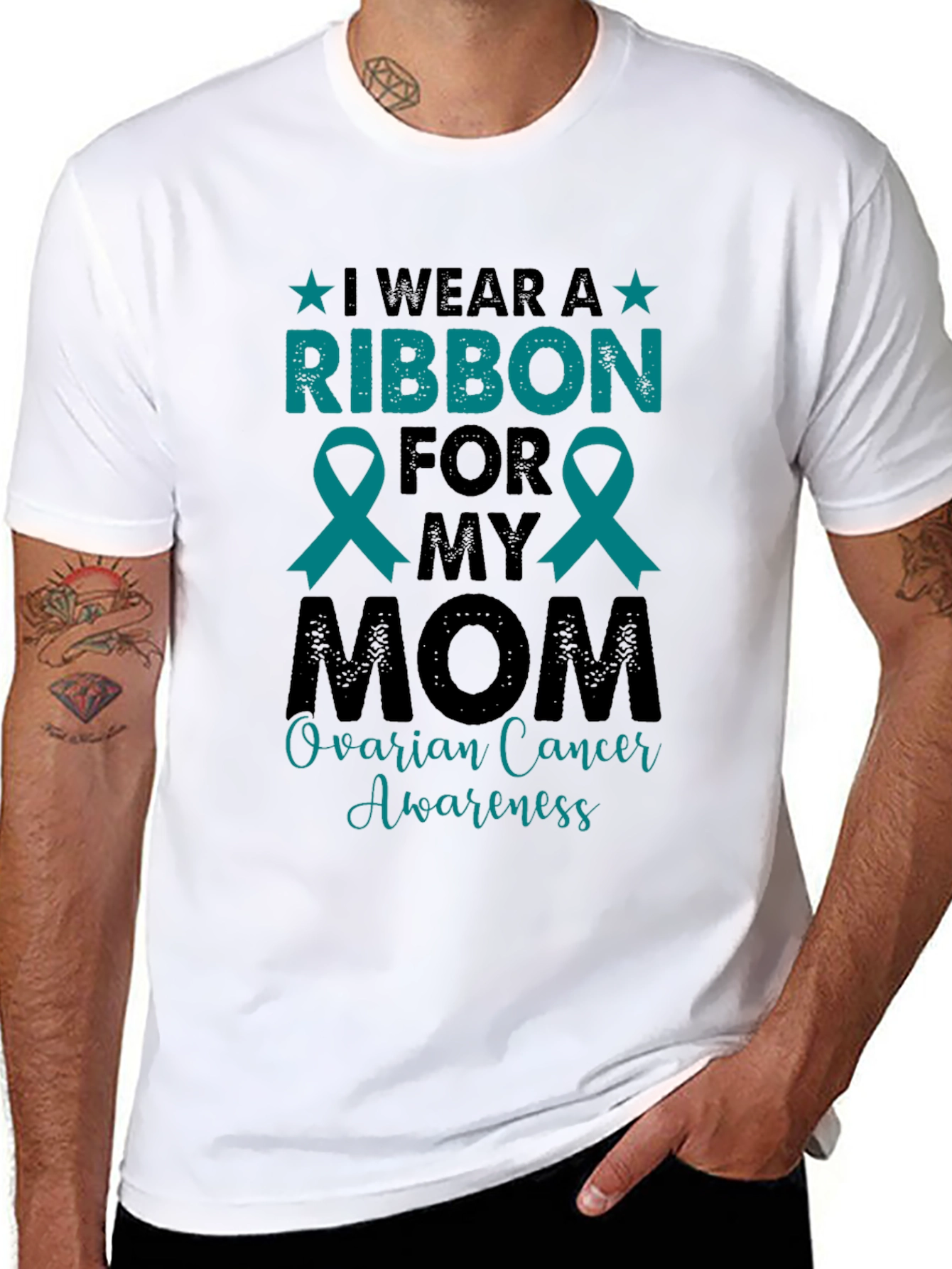 Ovarian Cancer Awareness Ribbon T-Shirt