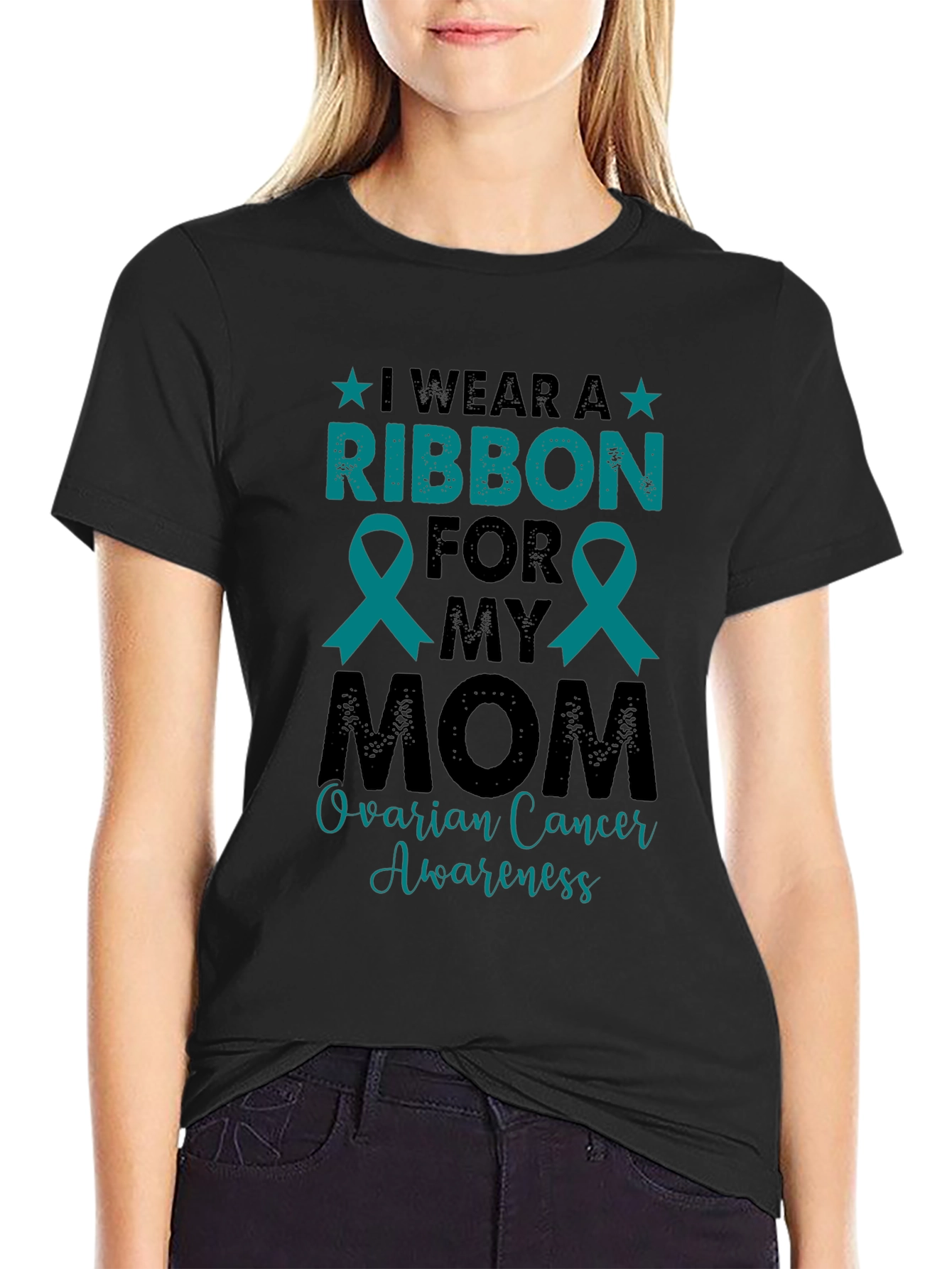 Ovarian Cancer Awareness Ribbon T-Shirt