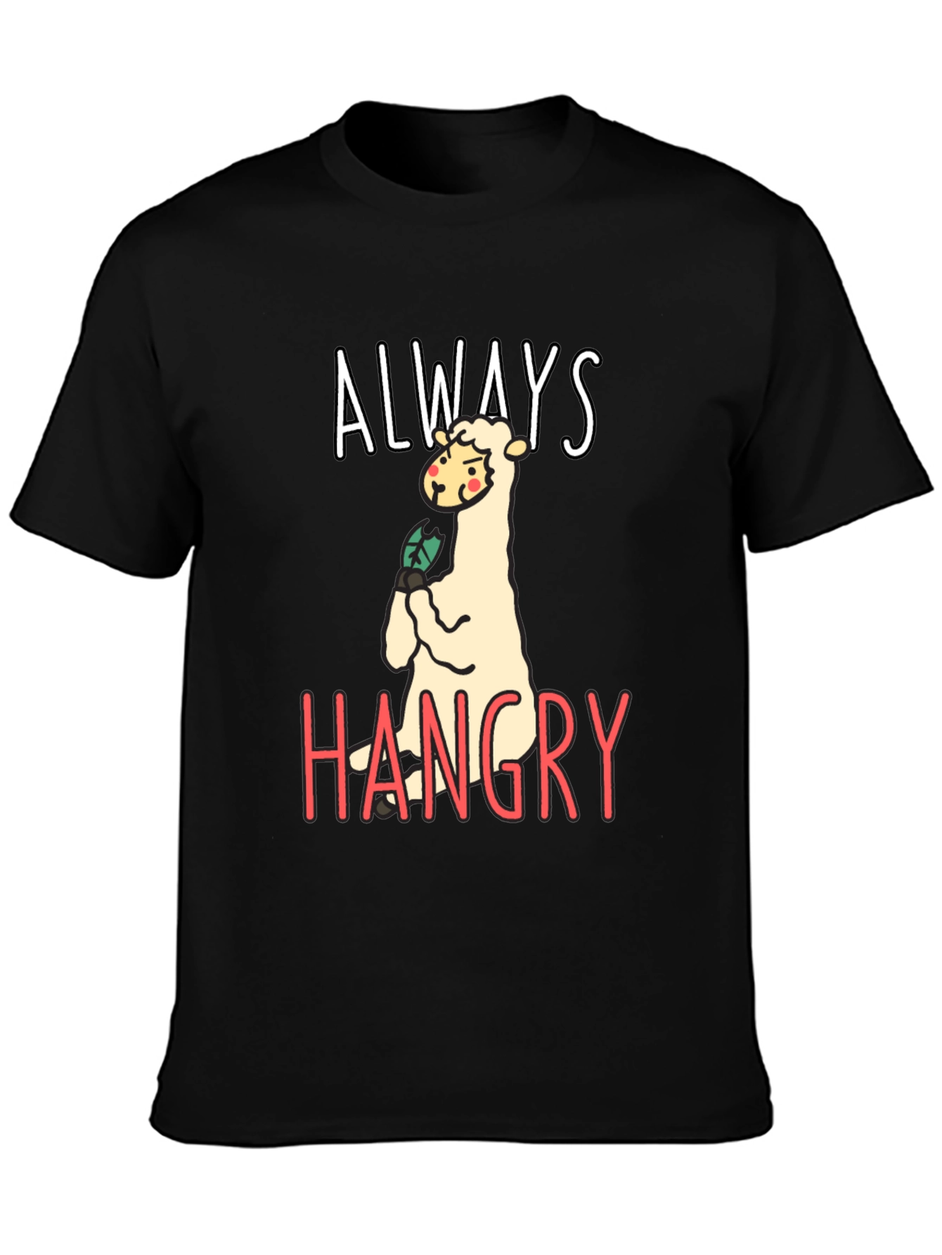 Hangry Llama Graphic Tee - Funny Animal T-Shirt