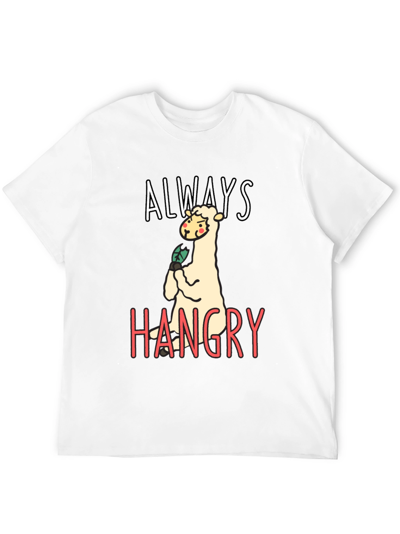 Hangry Llama Graphic Tee - Funny Animal T-Shirt