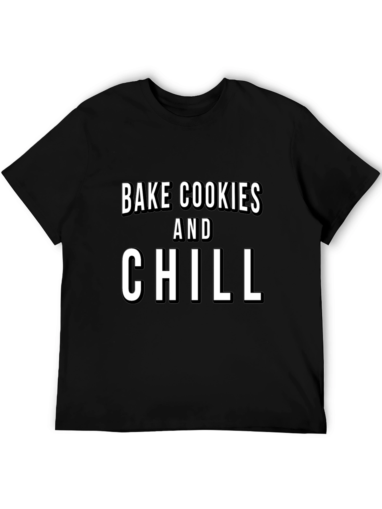 Bake Cookies & Chill Graphic Tee - Black