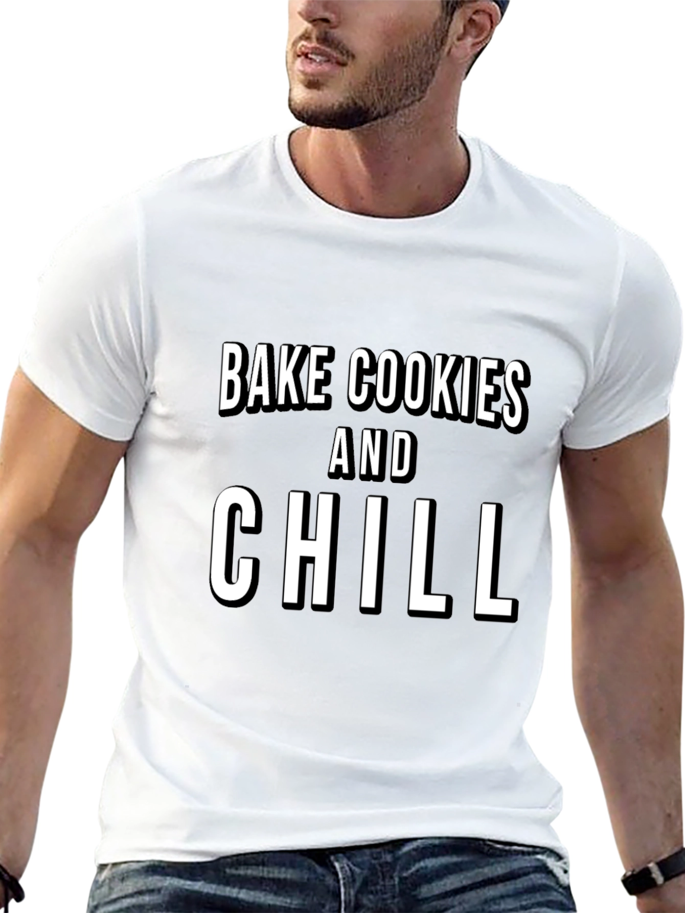 Bake Cookies & Chill Graphic Tee - Black