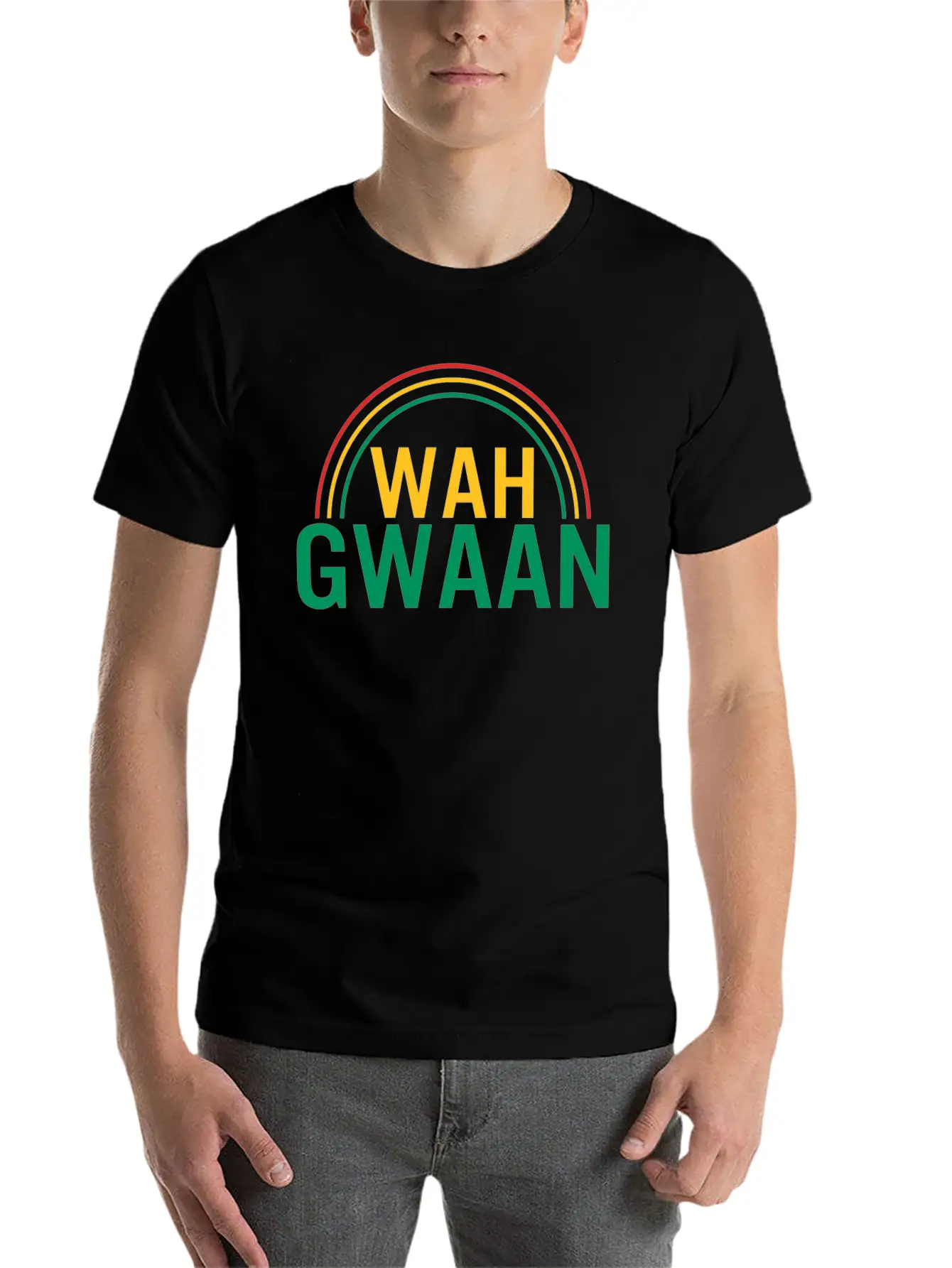 Jamaica Shirt, Wah Gwaan Rasta Reggae Colors Tee, Unisex Casual T-Shirt – Clean Design For Daily Comfort