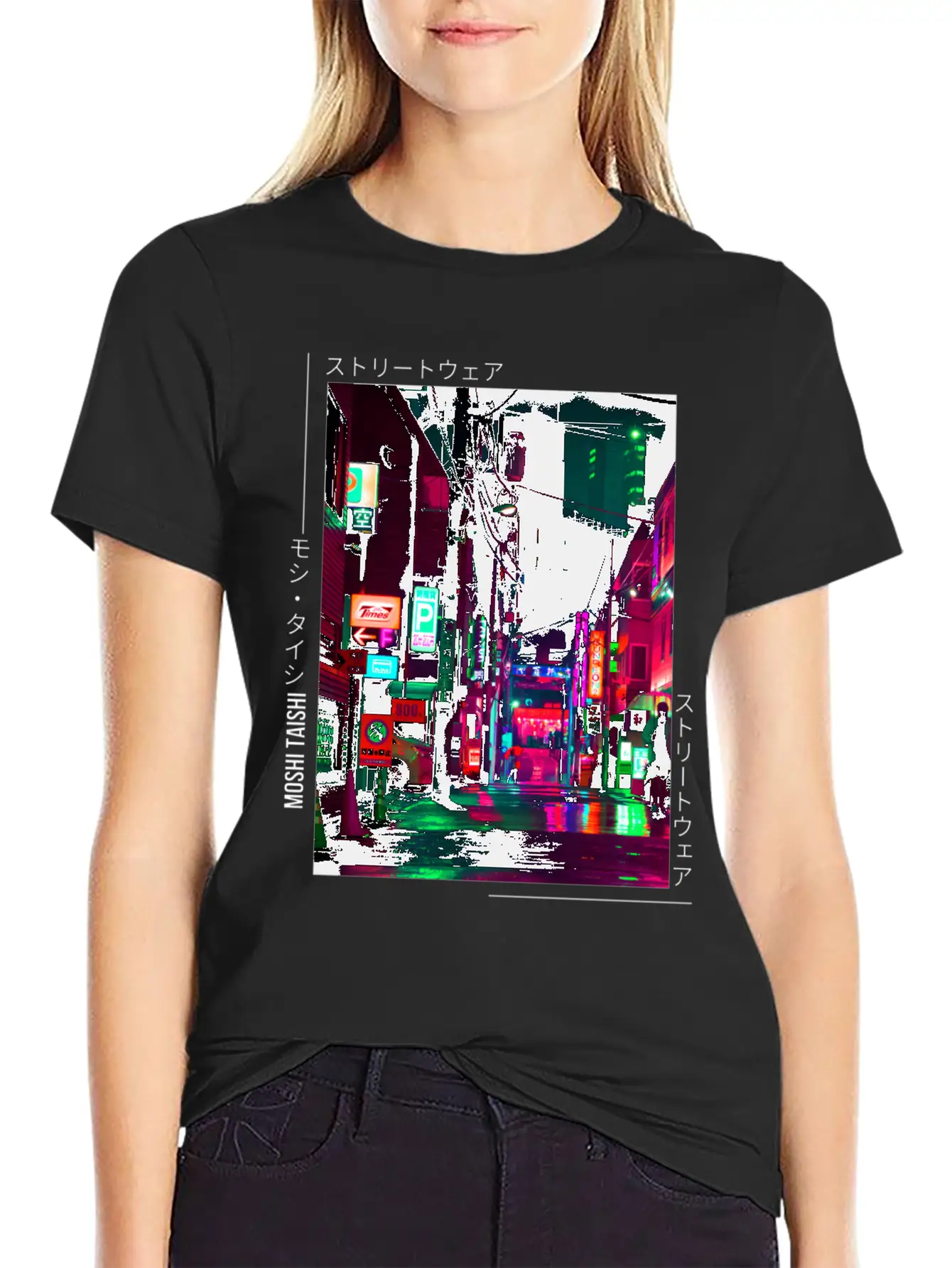 Japanese Cyberpunk Tokyo Streetwear Aesthetic Unisex Casual T-Shirt – Clean Design For Daily Comfort