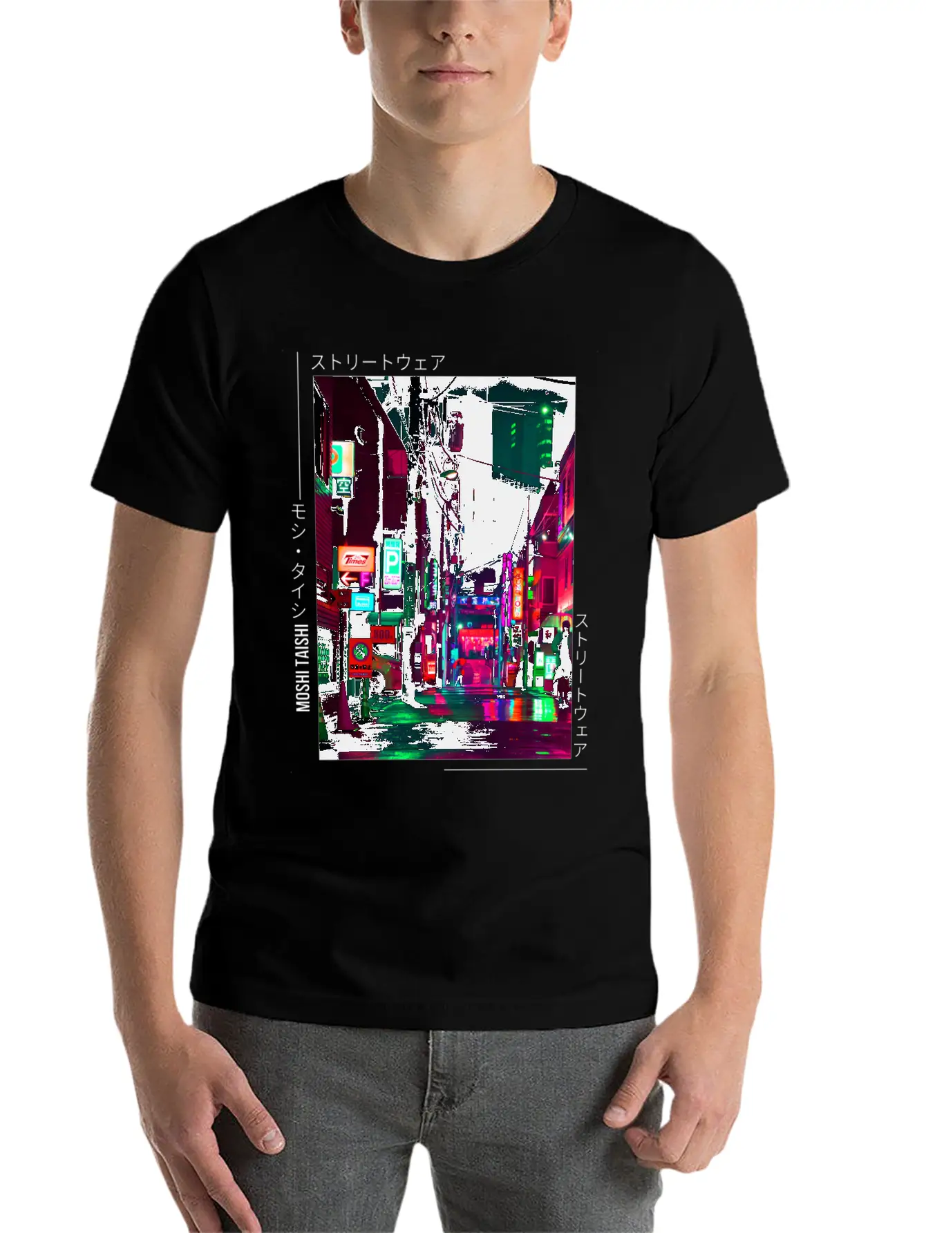 Japanese Cyberpunk Tokyo Streetwear Aesthetic Unisex Casual T-Shirt – Clean Design For Daily Comfort