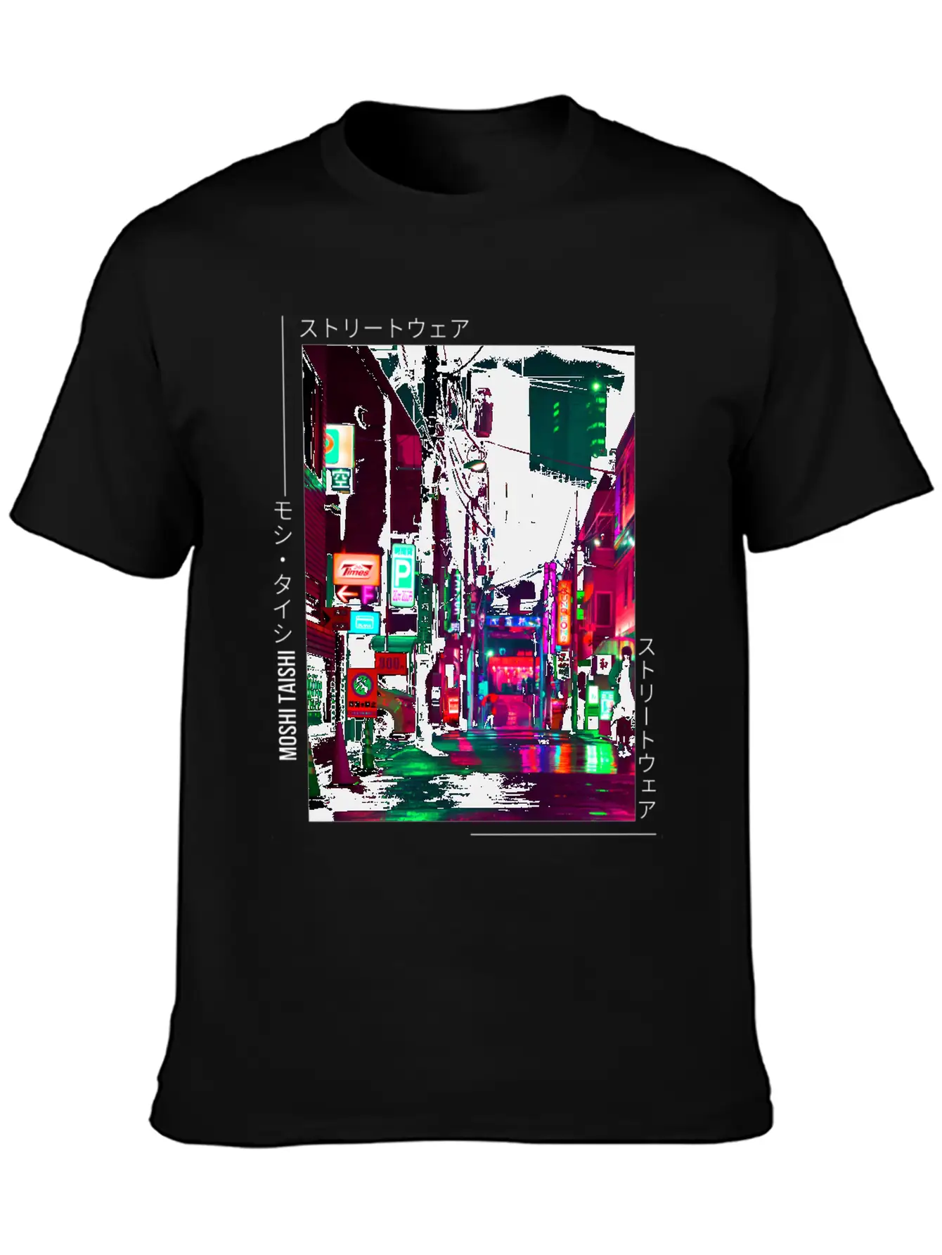 Japanese Cyberpunk Tokyo Streetwear Aesthetic Unisex Casual T-Shirt – Clean Design For Daily Comfort