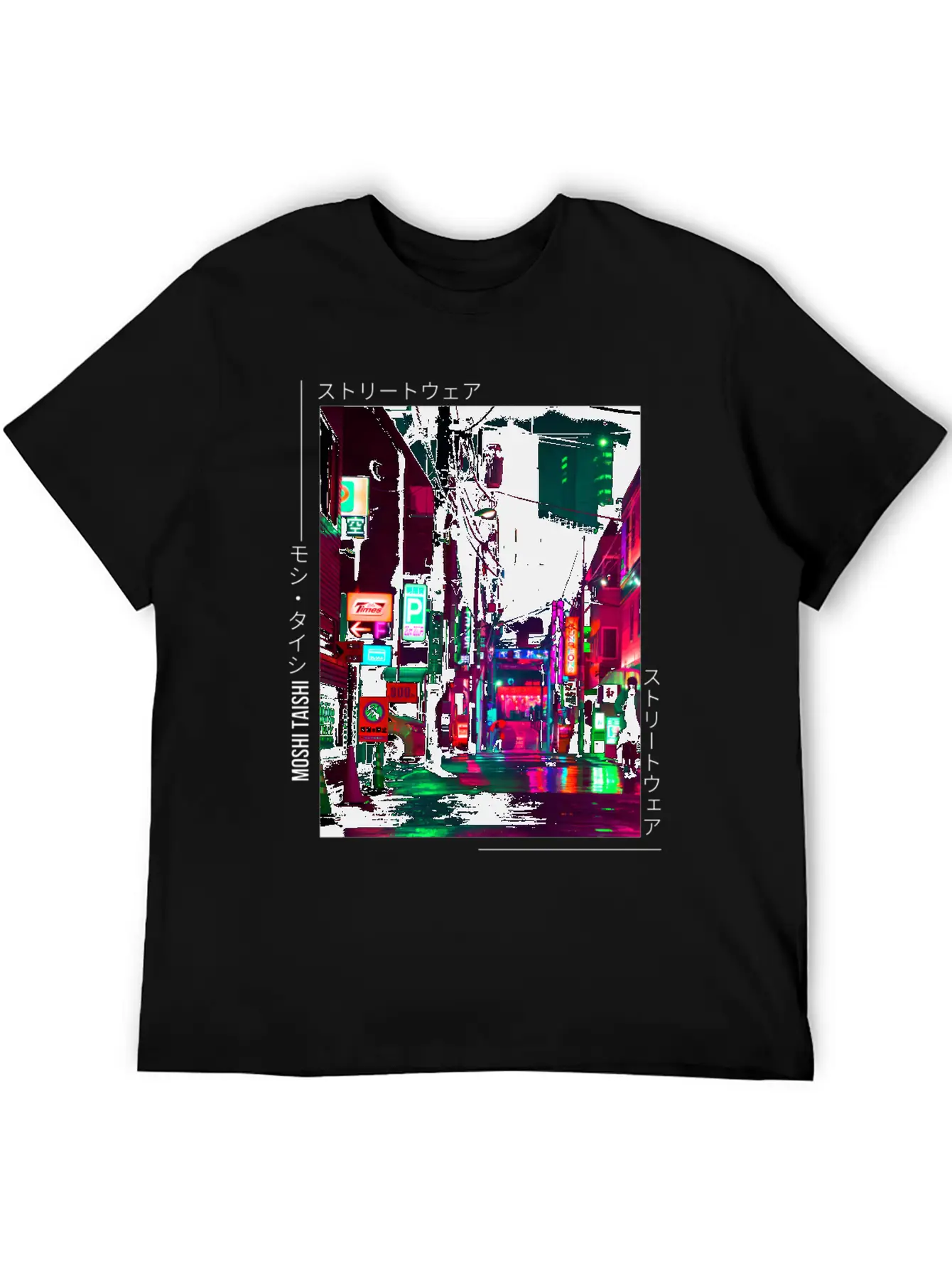 Japanese Cyberpunk Tokyo Streetwear Aesthetic Unisex Casual T-Shirt – Clean Design For Daily Comfort