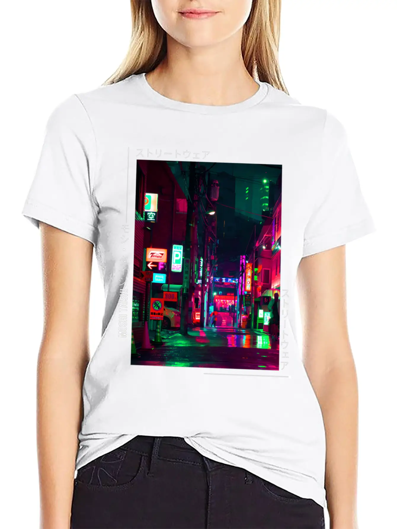 Japanese Cyberpunk Tokyo Streetwear Aesthetic Unisex Casual T-Shirt – Clean Design For Daily Comfort