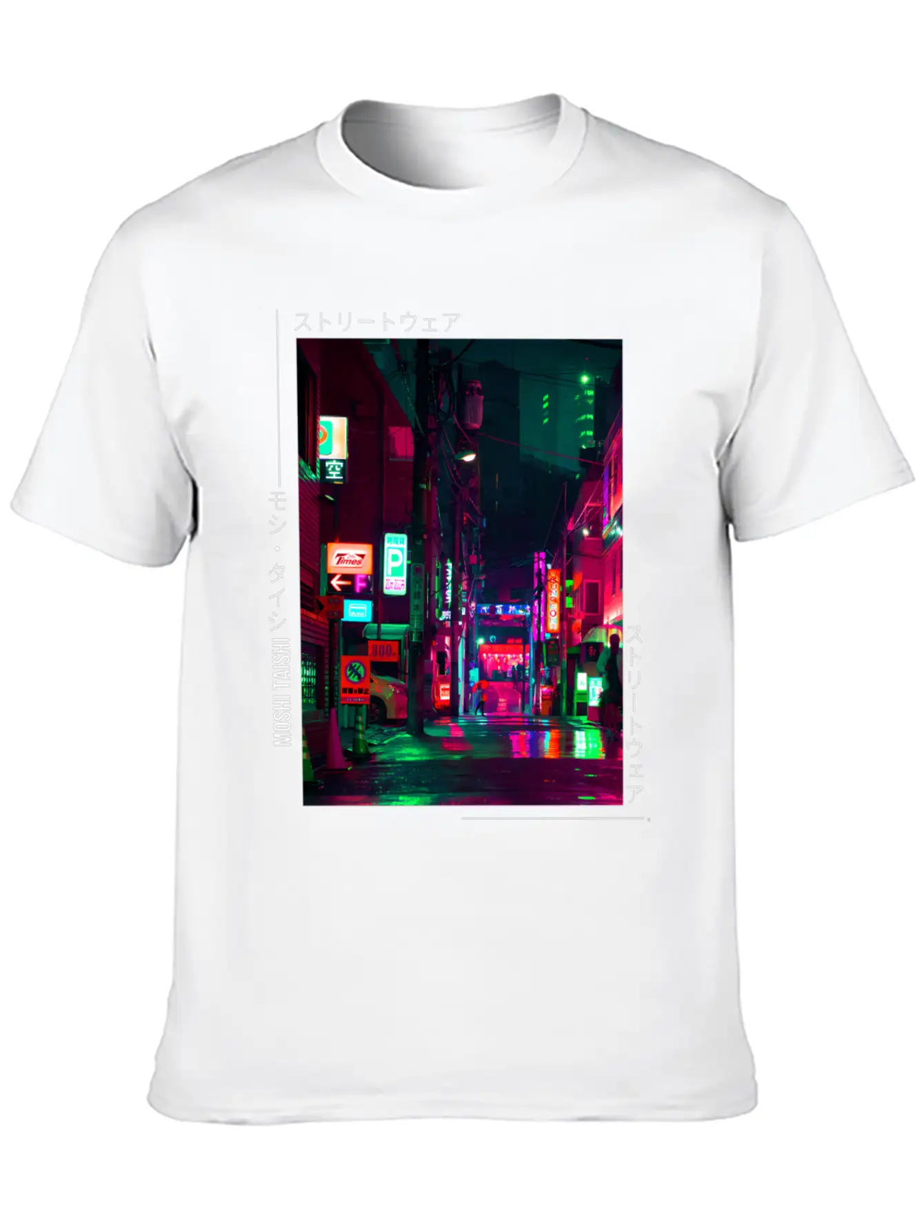 Japanese Cyberpunk Tokyo Streetwear Aesthetic Unisex Casual T-Shirt – Clean Design For Daily Comfort