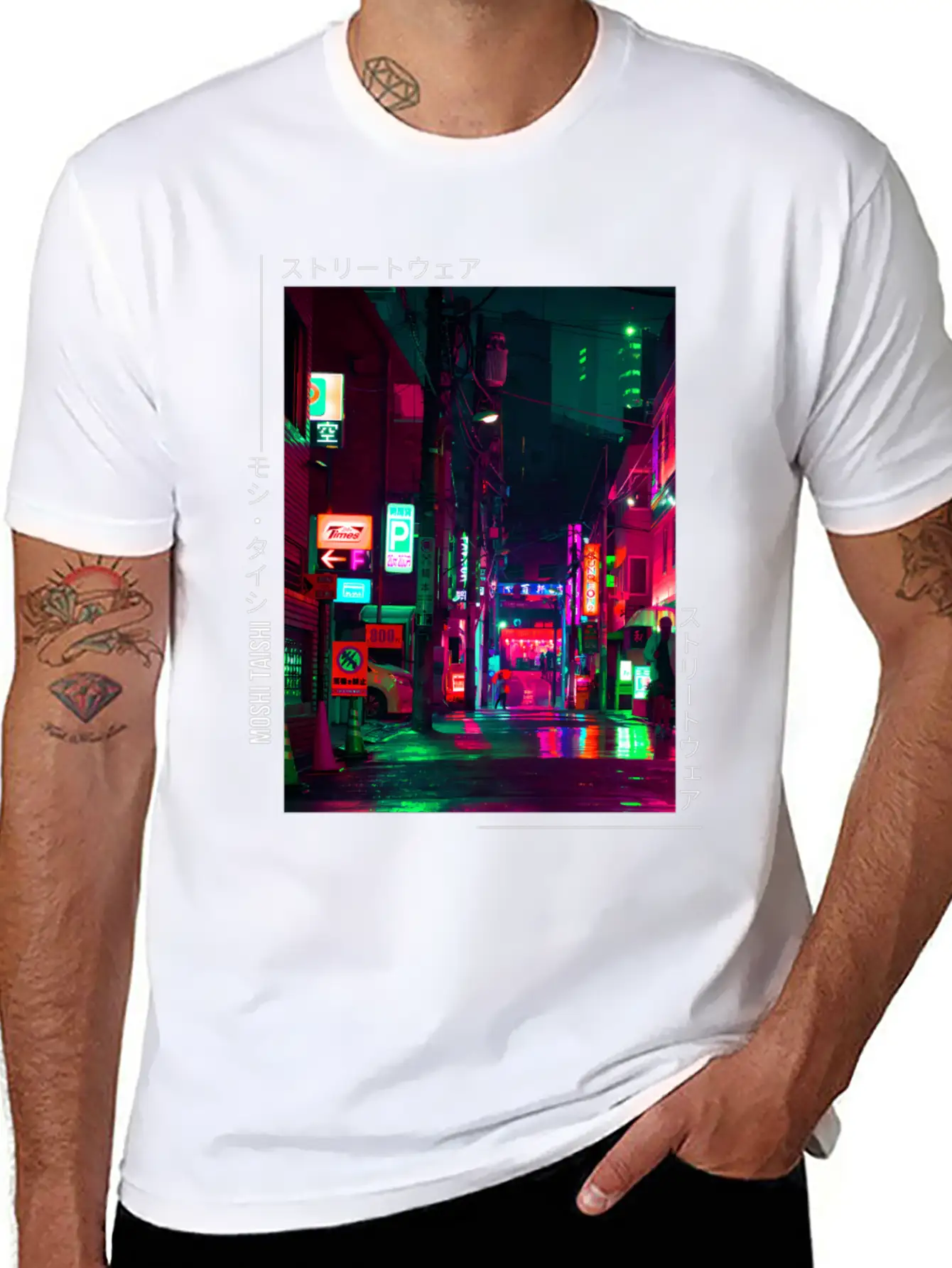 Japanese Cyberpunk Tokyo Streetwear Aesthetic Unisex Casual T-Shirt – Clean Design For Daily Comfort
