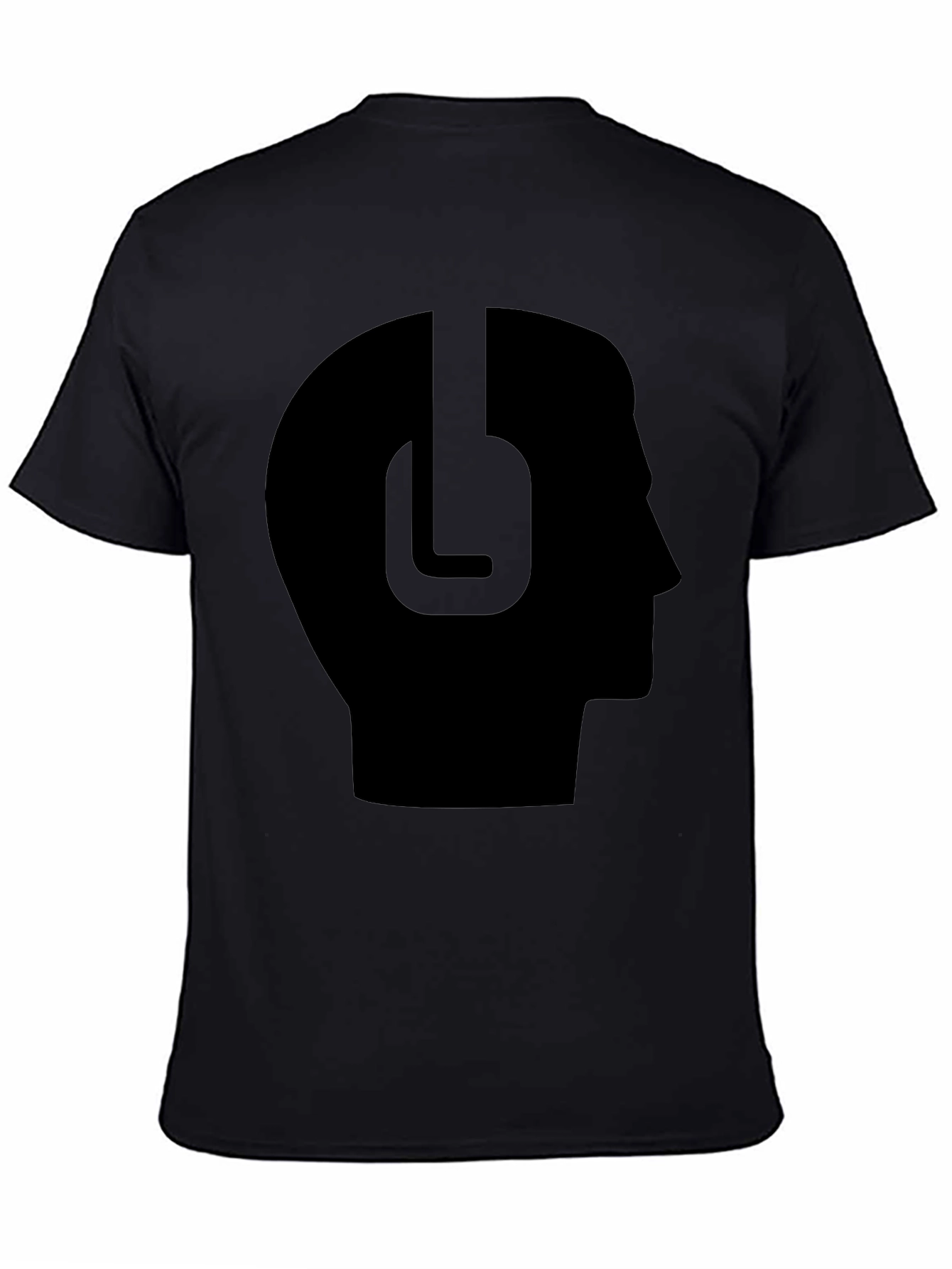 Headphone Head Black Tee - Stylish & Unique!