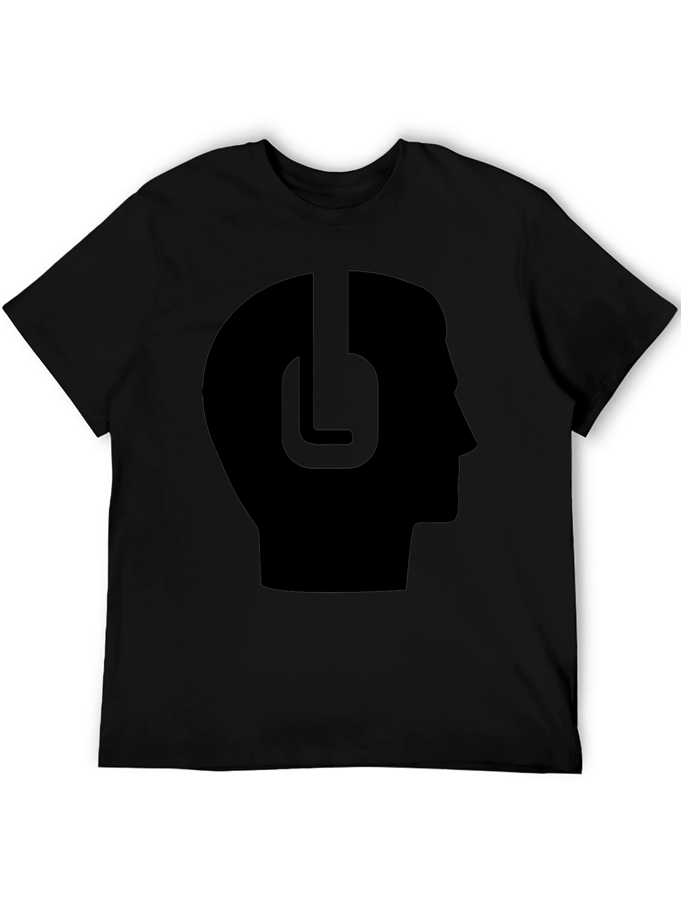 Headphone Head Black Tee - Stylish & Unique!