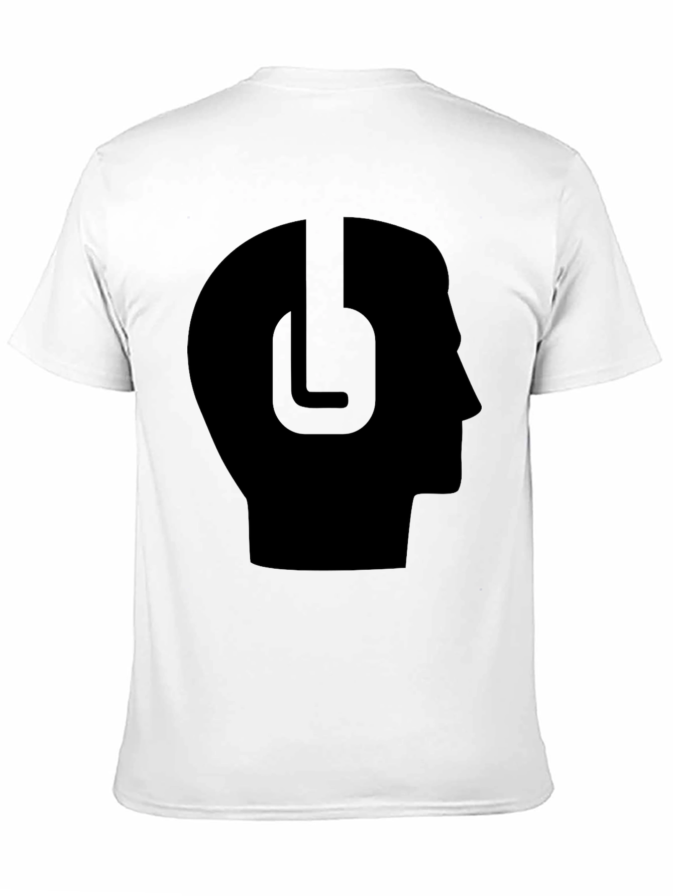 Headphone Head Black Tee - Stylish & Unique!