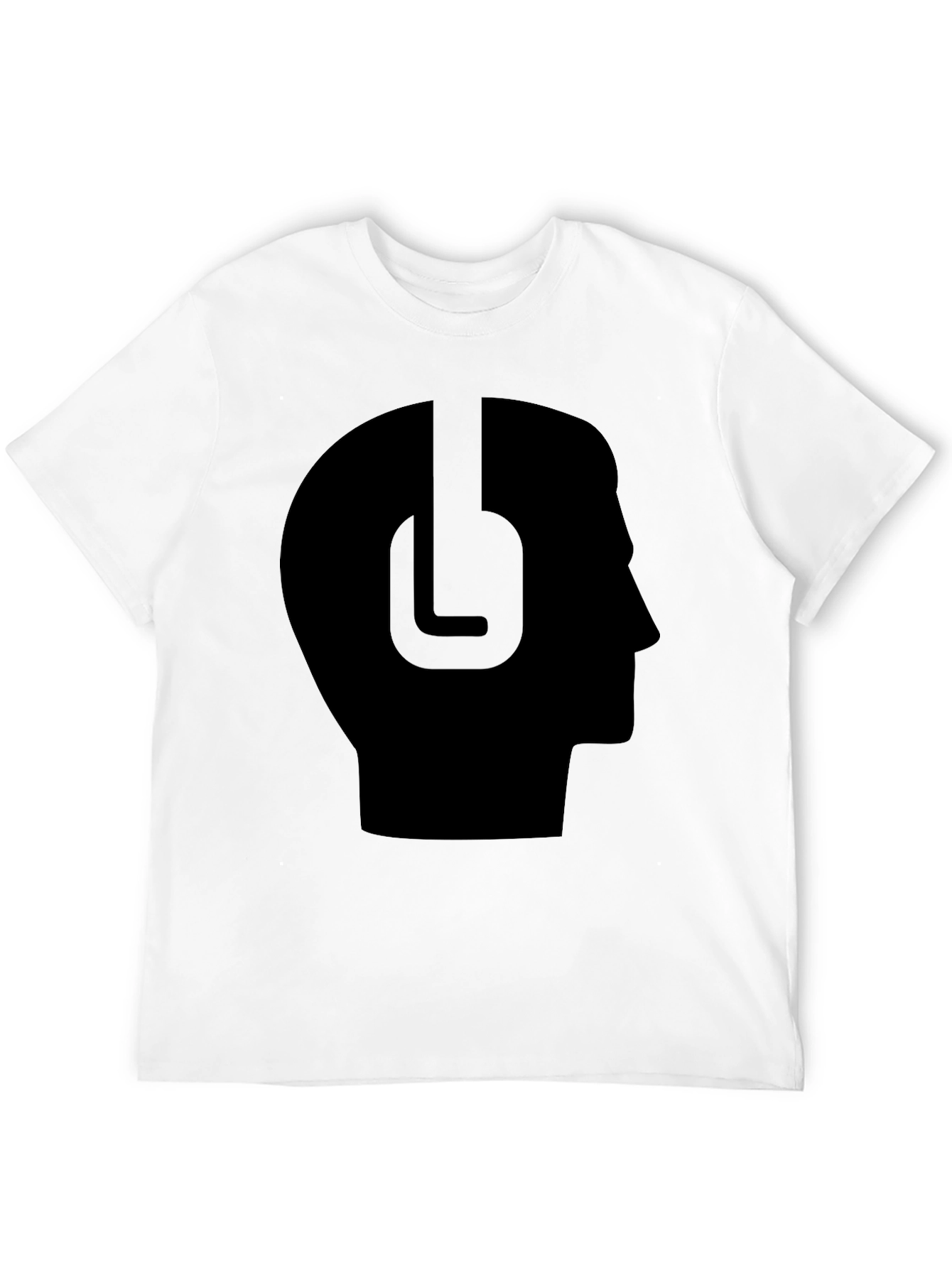 Headphone Head Black Tee - Stylish & Unique!