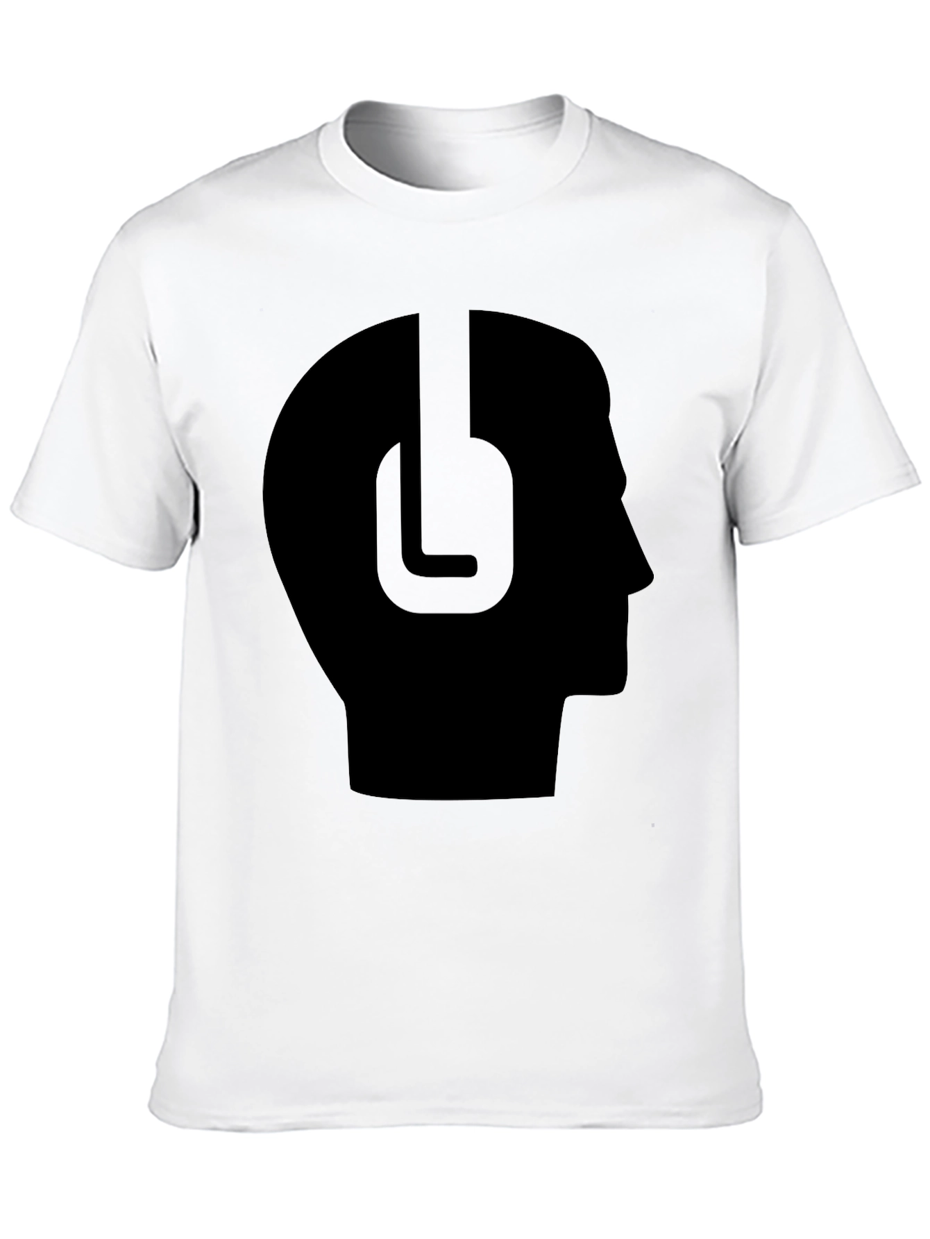Headphone Head Black Tee - Stylish & Unique!