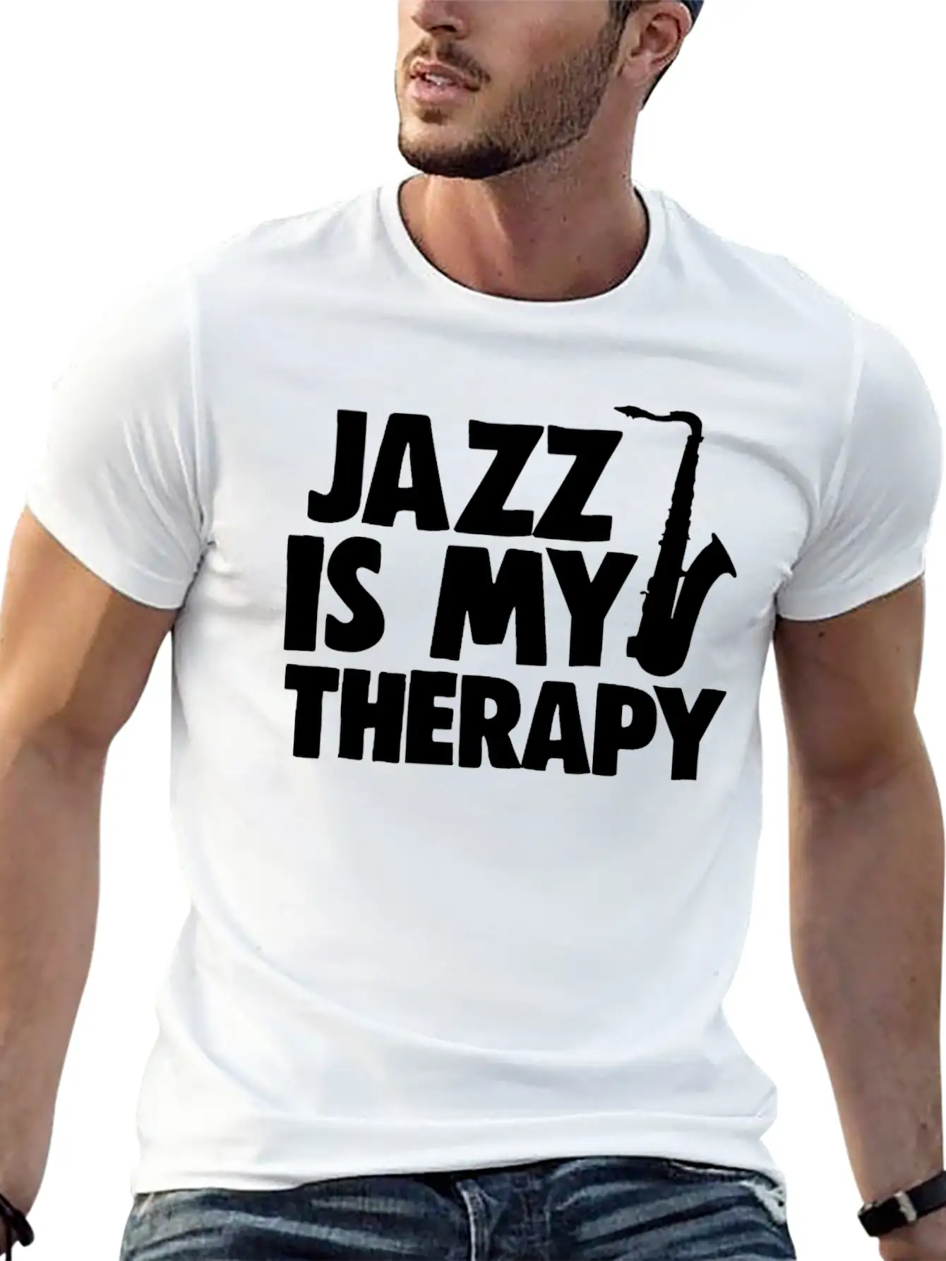 Jazz Is My Therapy Unisex Casual T-Shirt – Clean Design For Daily Comfort