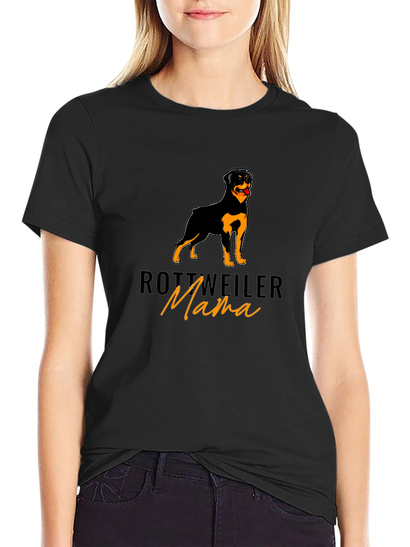 Rottweiler Mama Graphic Tee - Dog Lover T-Shirt