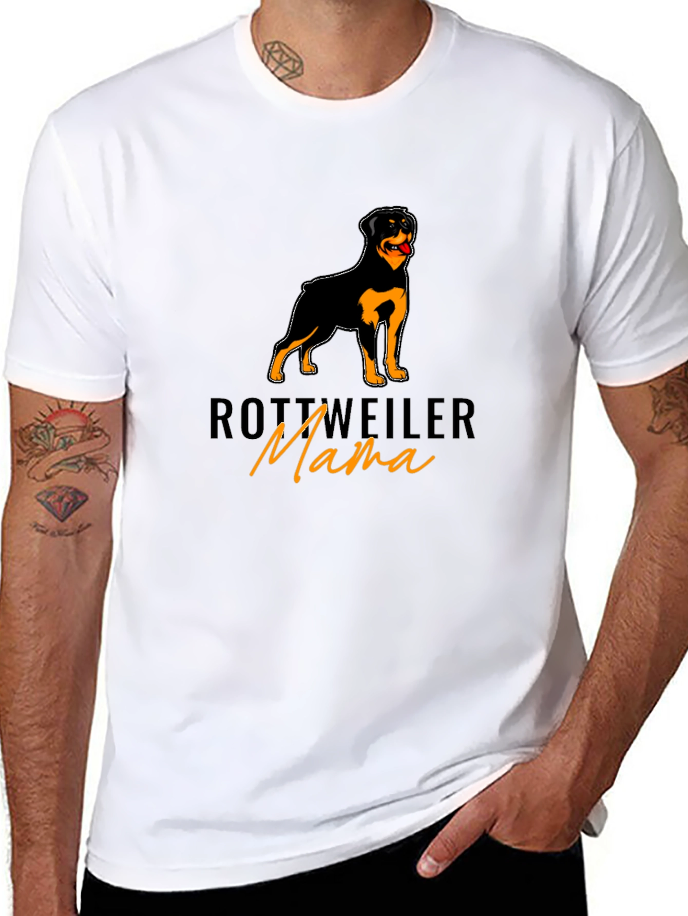 Rottweiler Mama Graphic Tee - Dog Lover T-Shirt