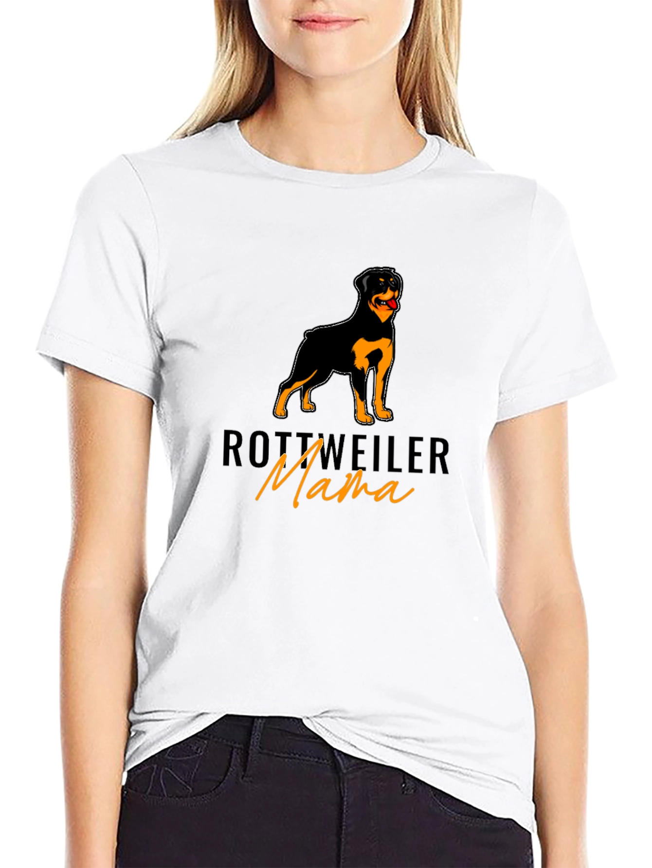 Rottweiler Mama Graphic Tee - Dog Lover T-Shirt