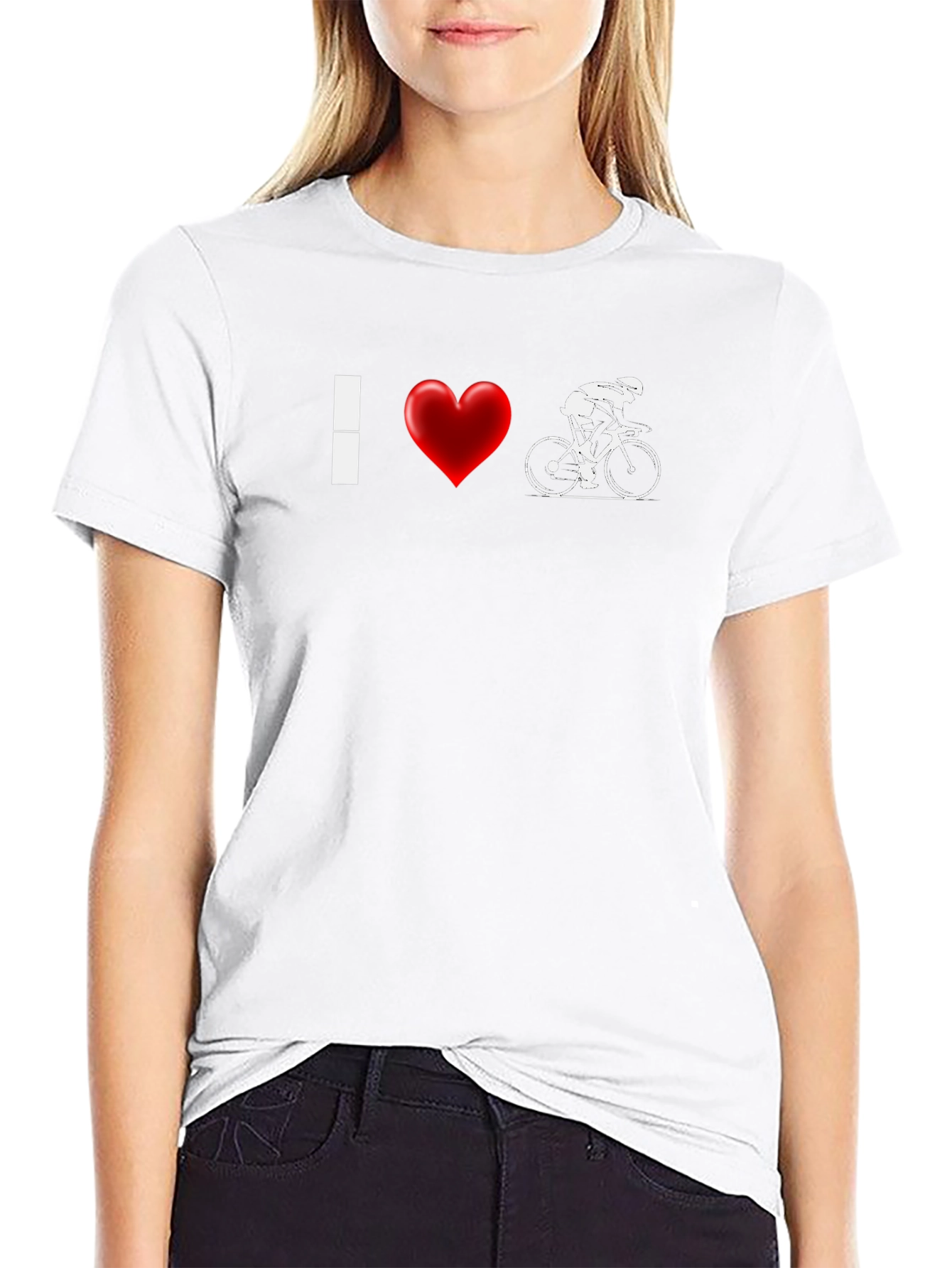 I Heart Biking T-Shirt - Cycling Fan Apparel