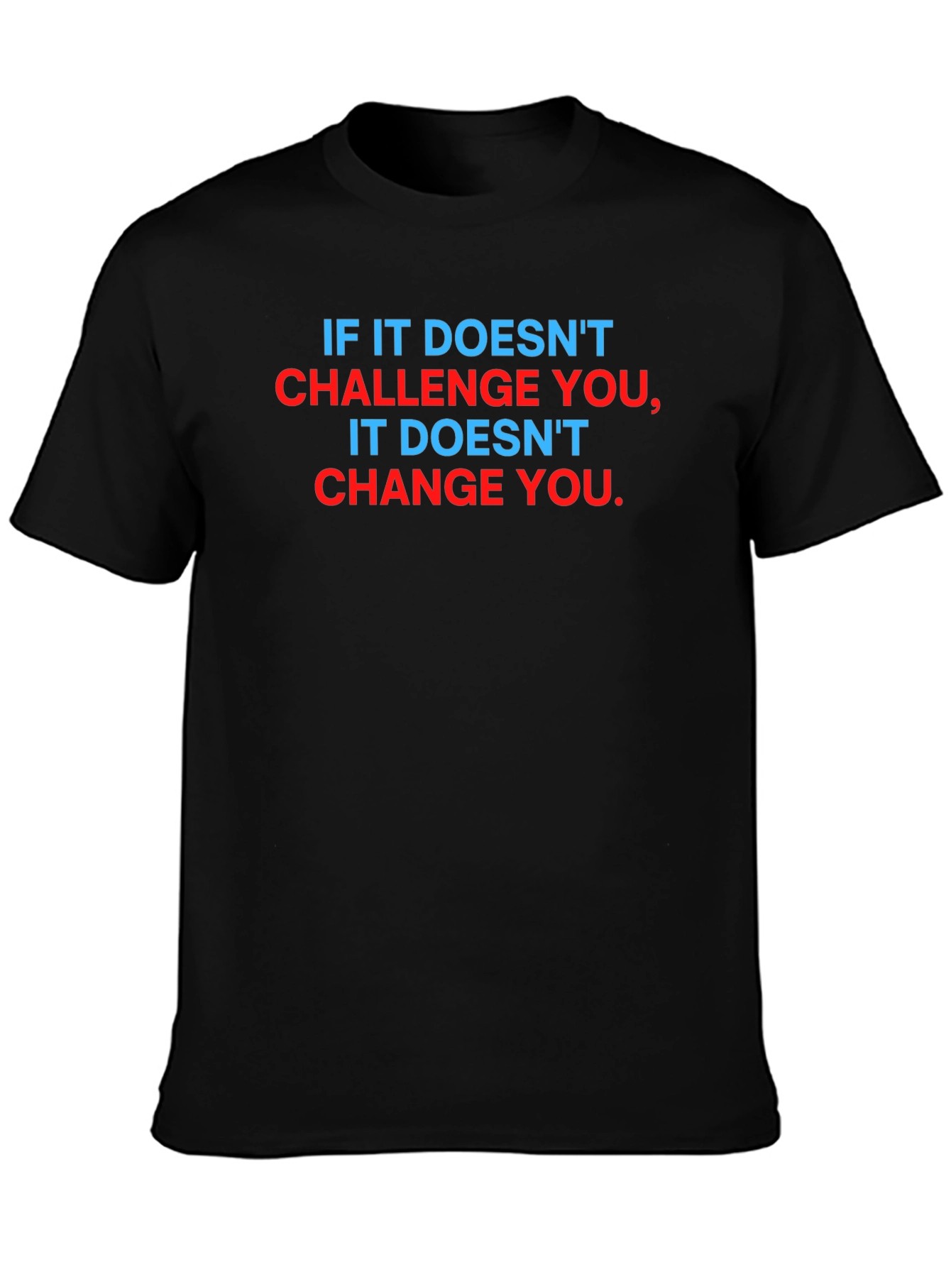 Motivational Graphic Tee - Challenge & Change Black T-Shirt