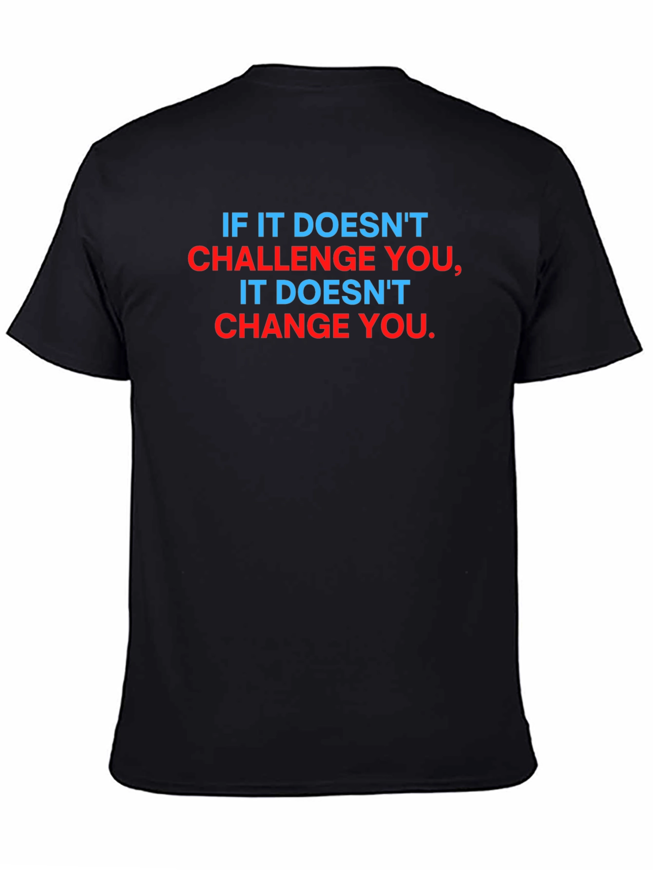 Motivational Graphic Tee - Challenge & Change Black T-Shirt