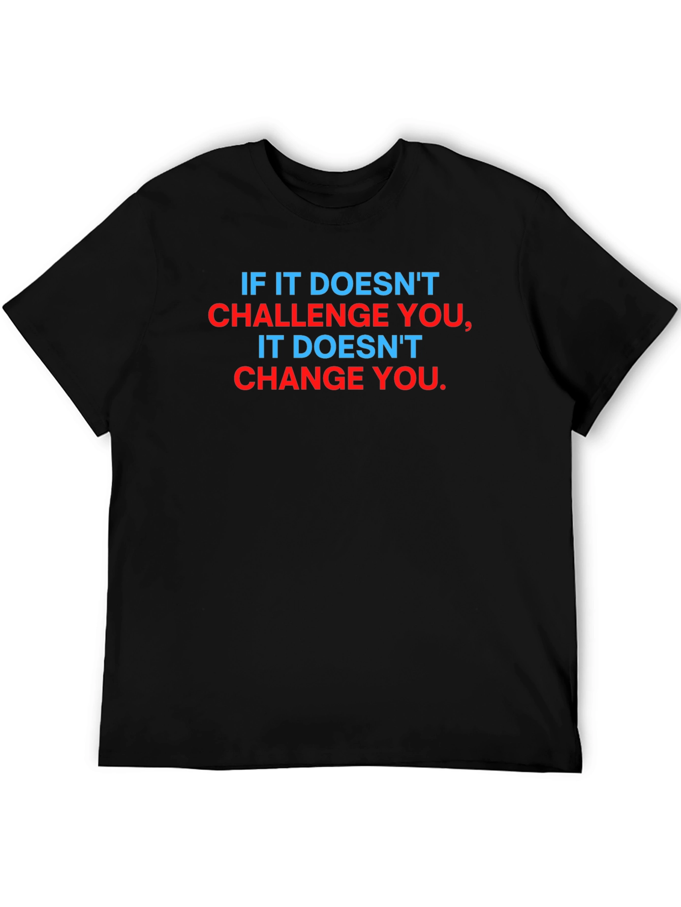 Motivational Graphic Tee - Challenge & Change Black T-Shirt