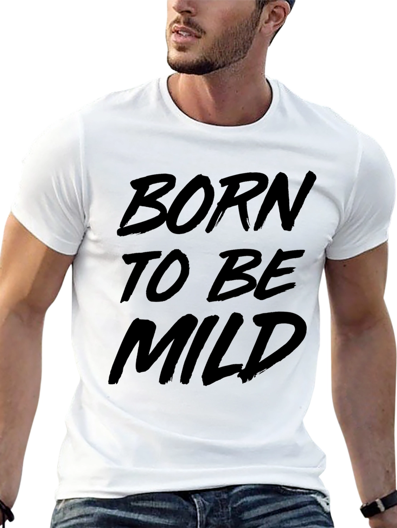 Born to be Mild Black Graphic T-Shirt