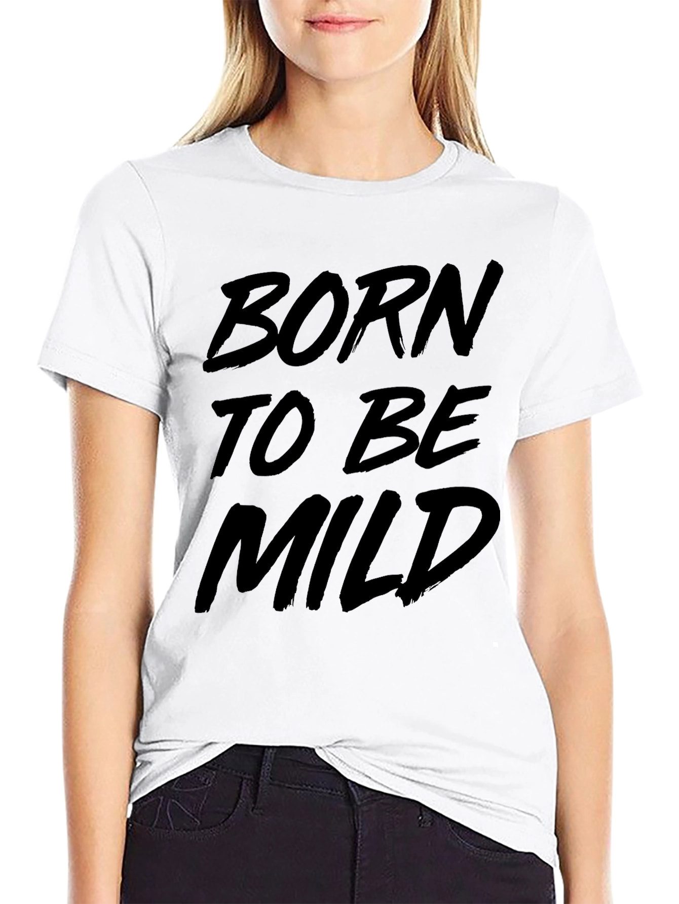 Born to be Mild Black Graphic T-Shirt