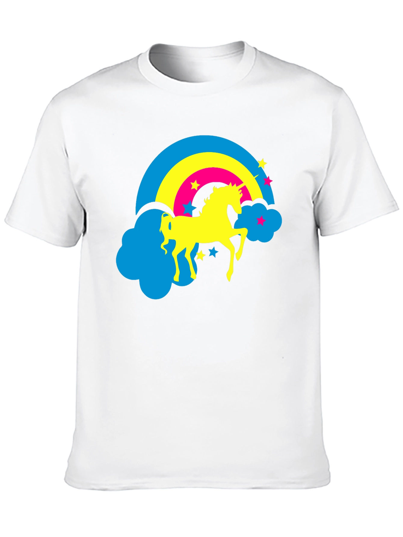 Unicorn Rainbow Graphic Tee - Black