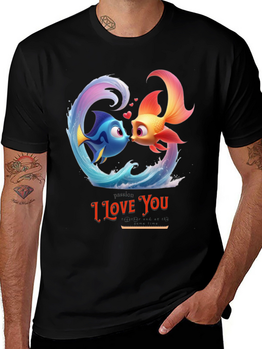I Love You Fish Graphic T-Shirt