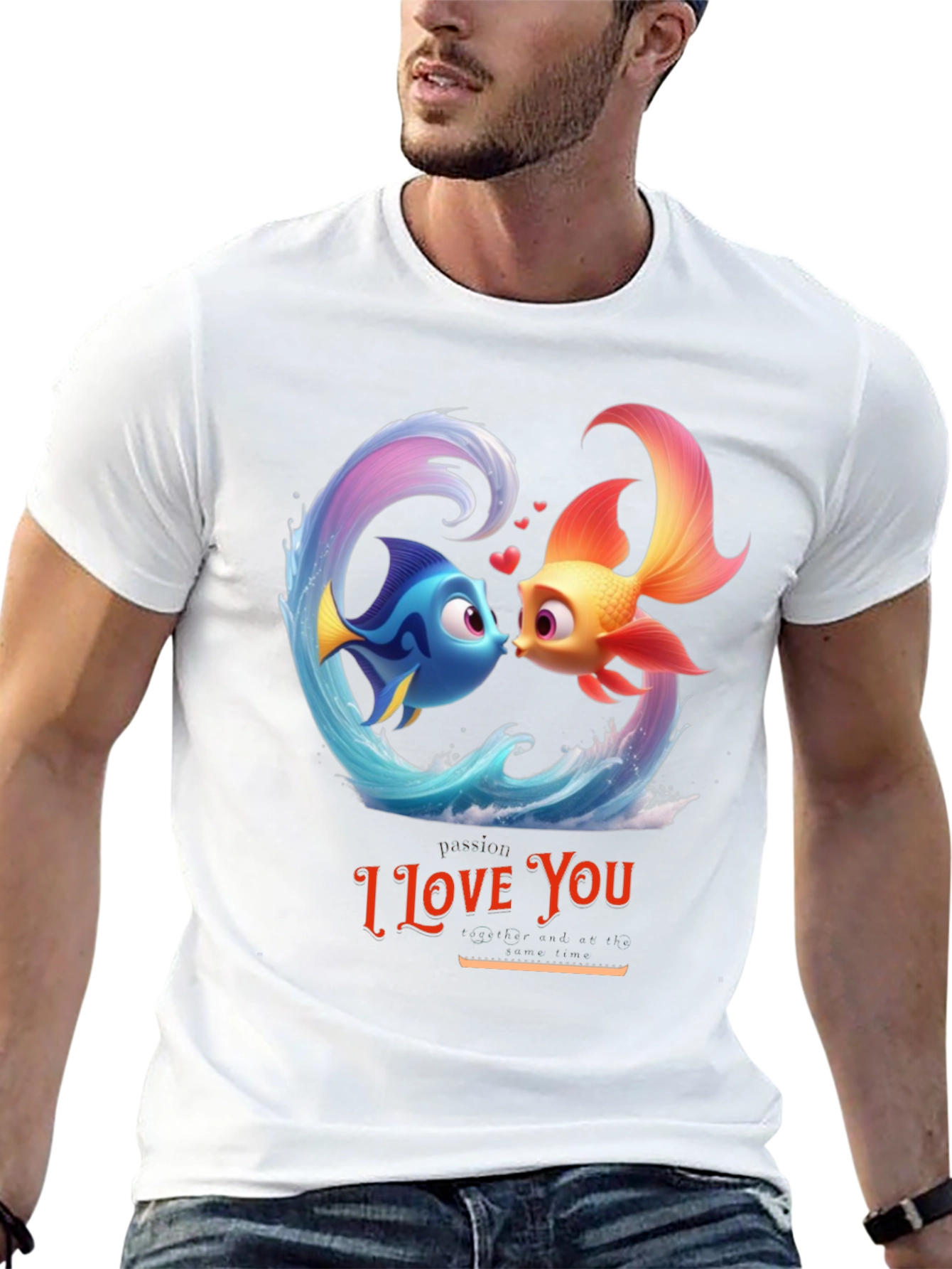 I Love You Fish Graphic T-Shirt