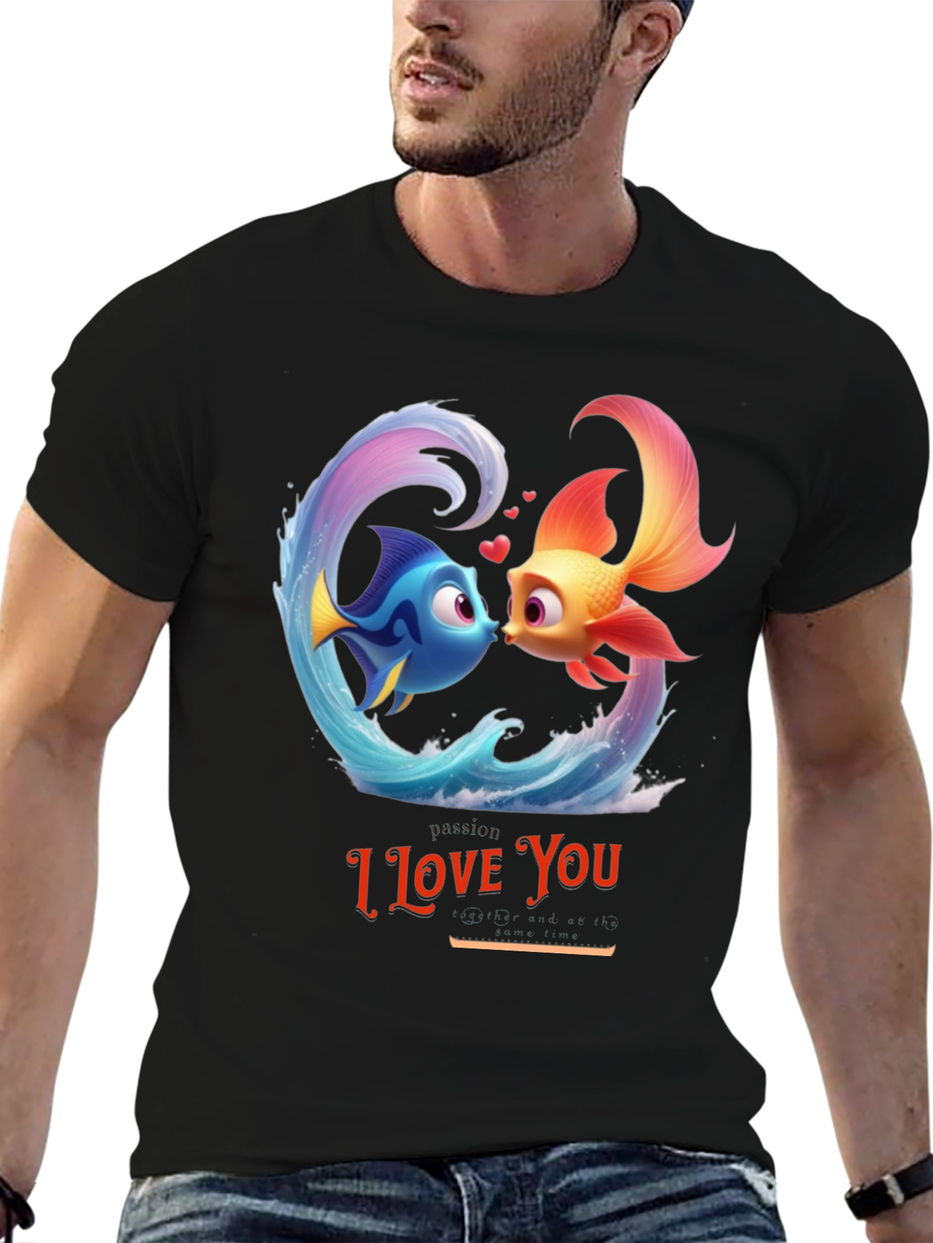 I Love You Fish Graphic T-Shirt