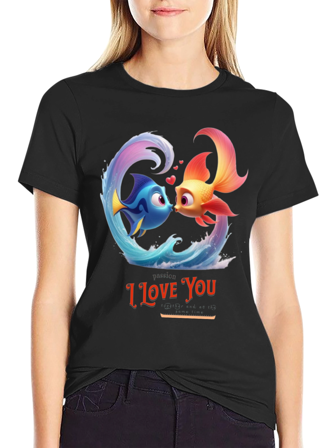 I Love You Fish Graphic T-Shirt