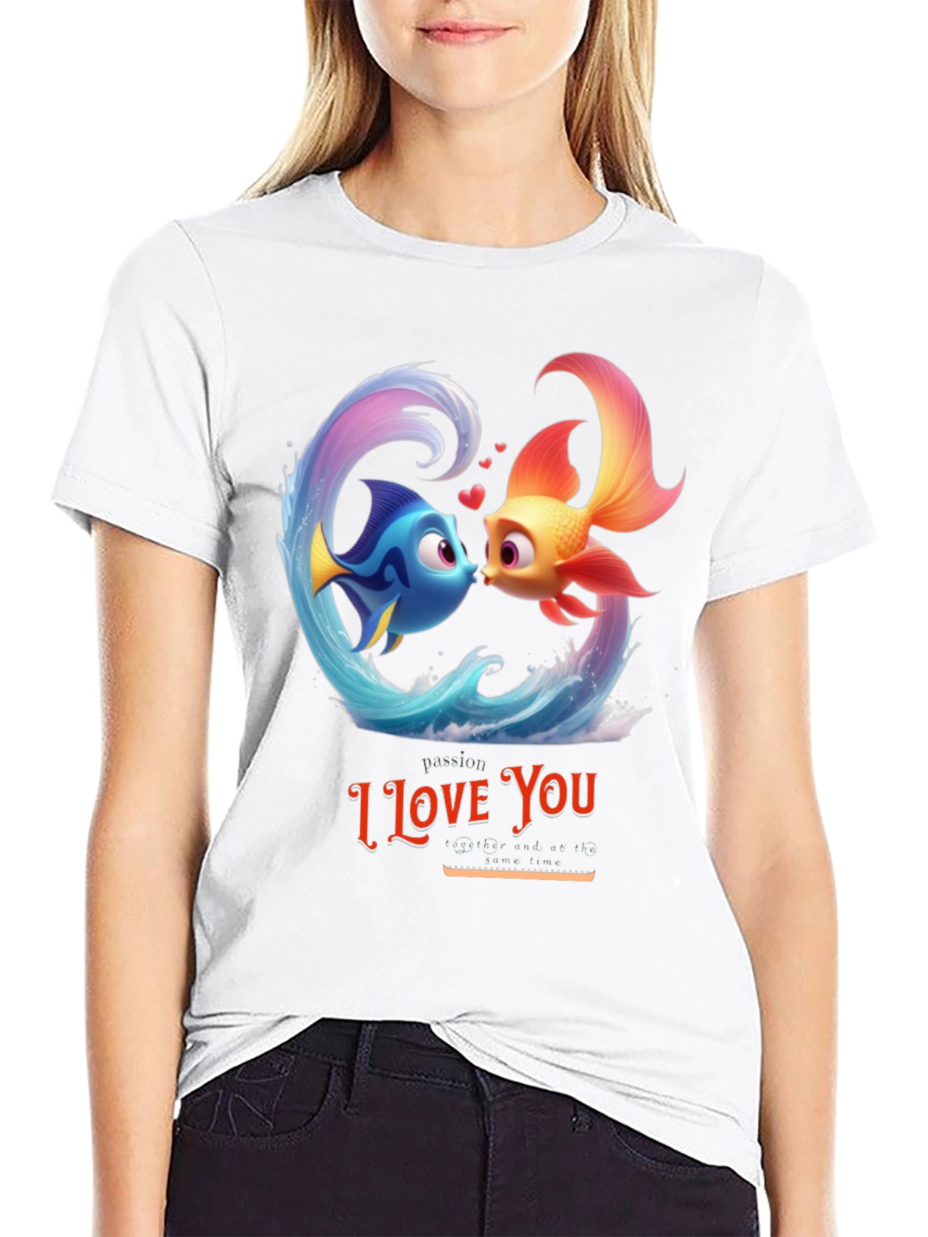 I Love You Fish Graphic T-Shirt