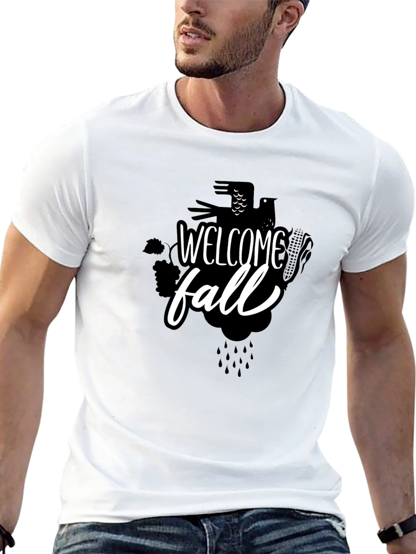 Welcome Fall Black Graphic Tee