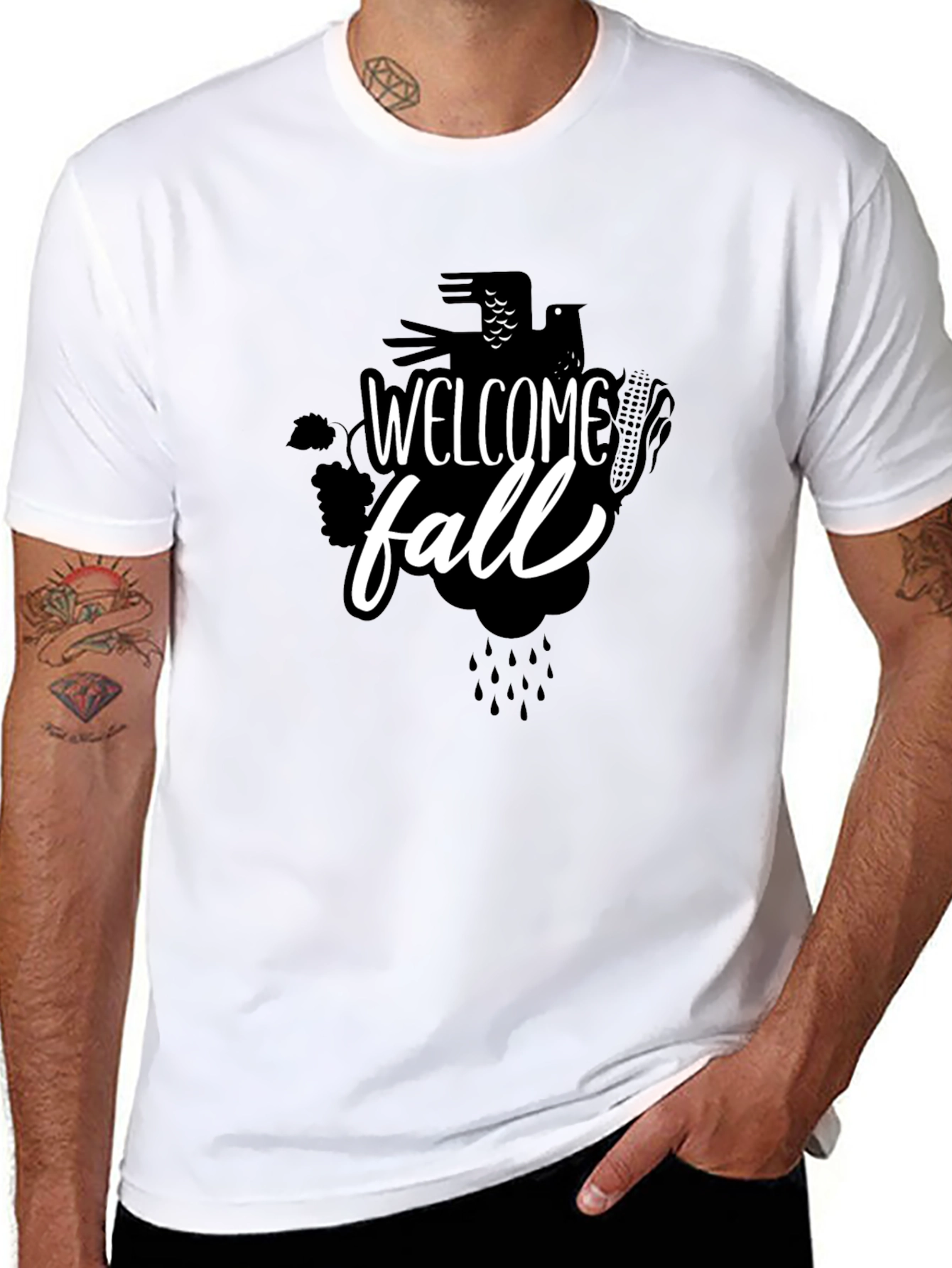 Welcome Fall Black Graphic Tee