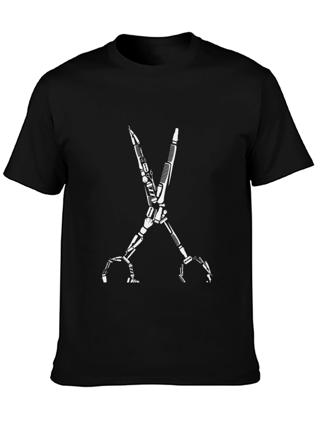 Sci-Fi Droid Skeleton Black T-Shirt