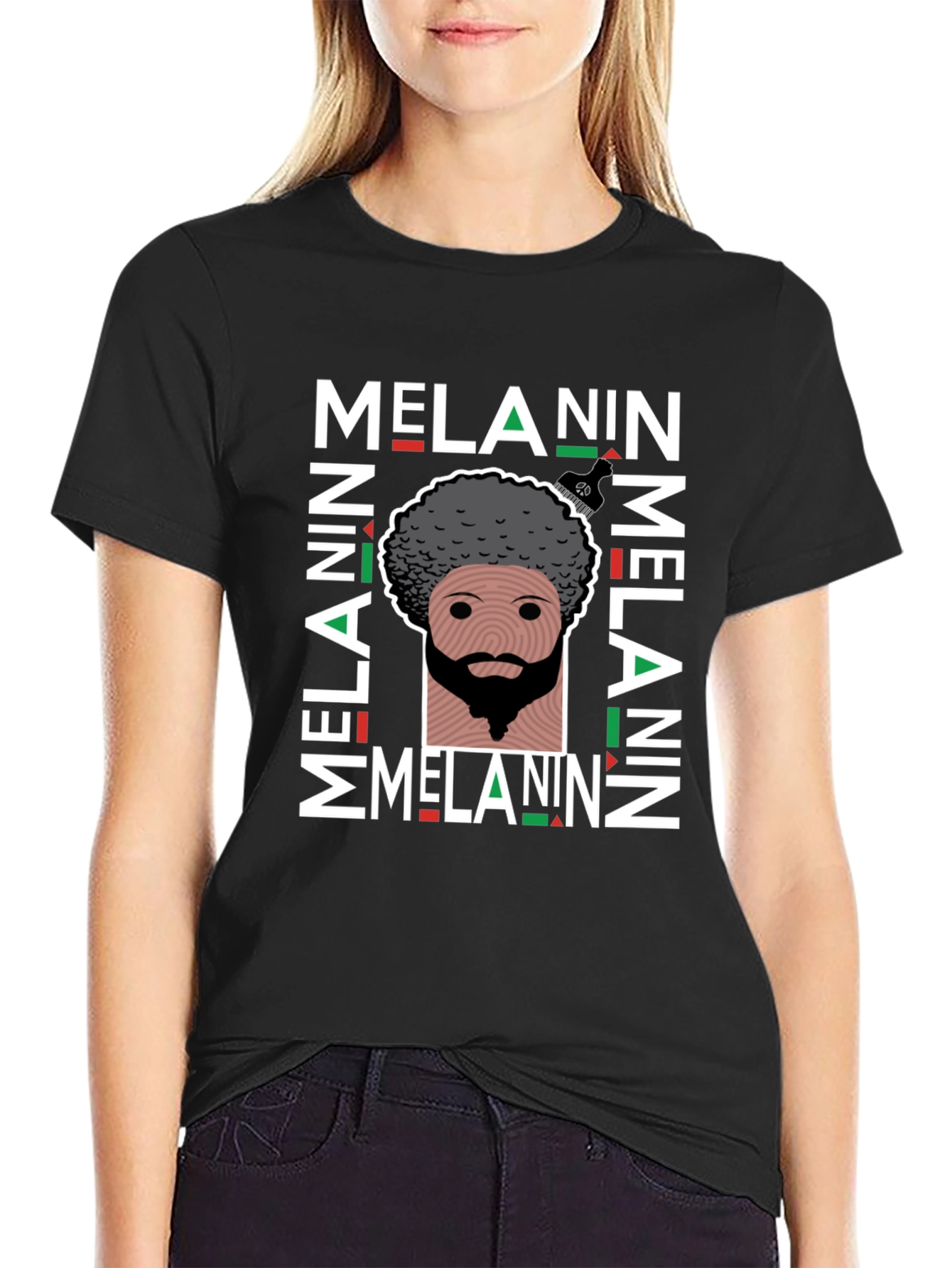 Melanin Pride Graphic T-Shirt Black