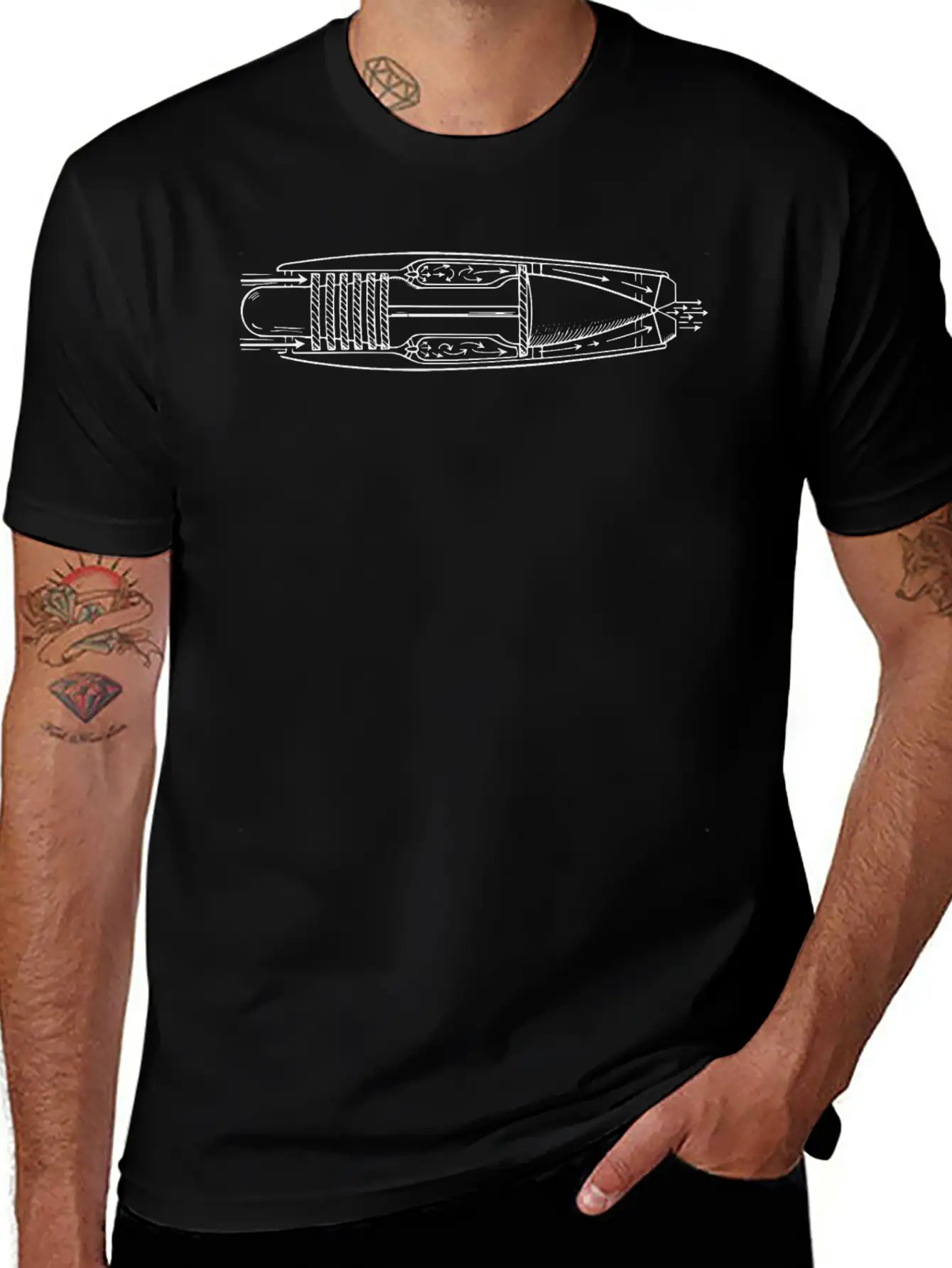 Jet Engine Unisex Casual T-Shirt – Clean Design For Daily Comfort