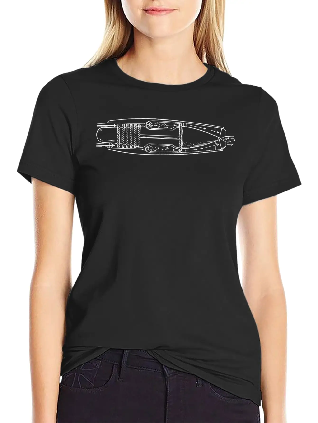 Jet Engine Unisex Casual T-Shirt – Clean Design For Daily Comfort