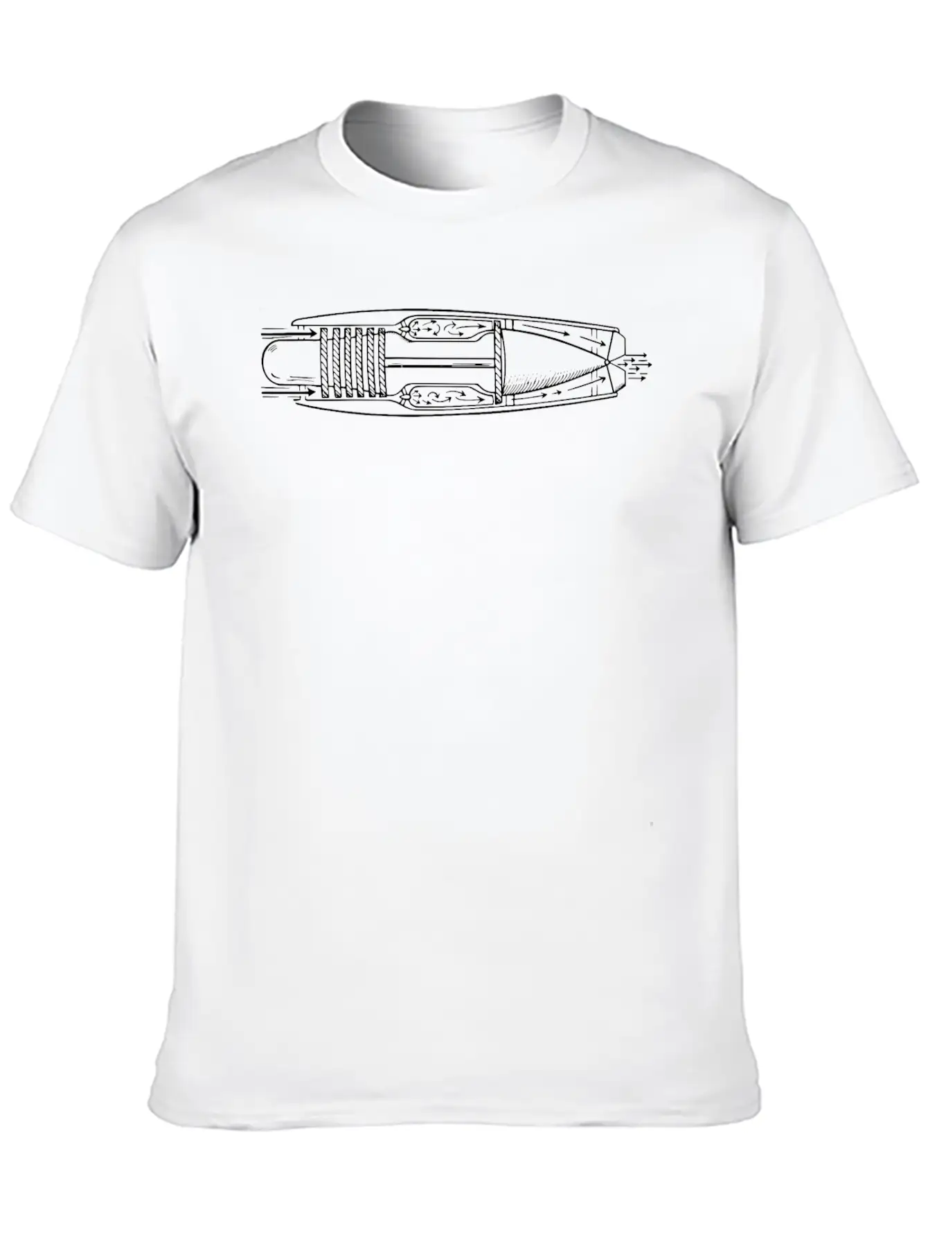Jet Engine Unisex Casual T-Shirt – Clean Design For Daily Comfort