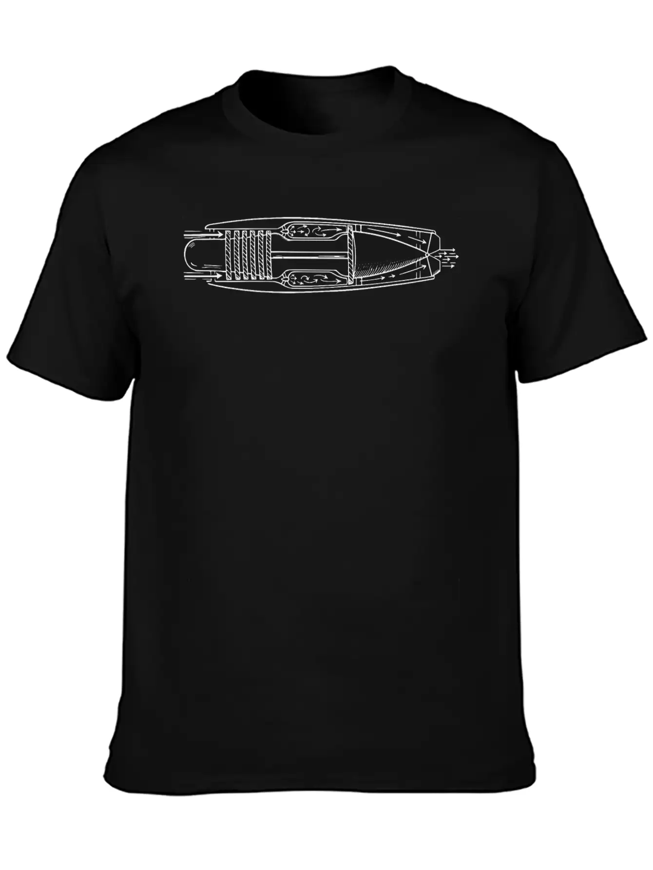 Jet Engine Unisex Casual T-Shirt – Clean Design For Daily Comfort